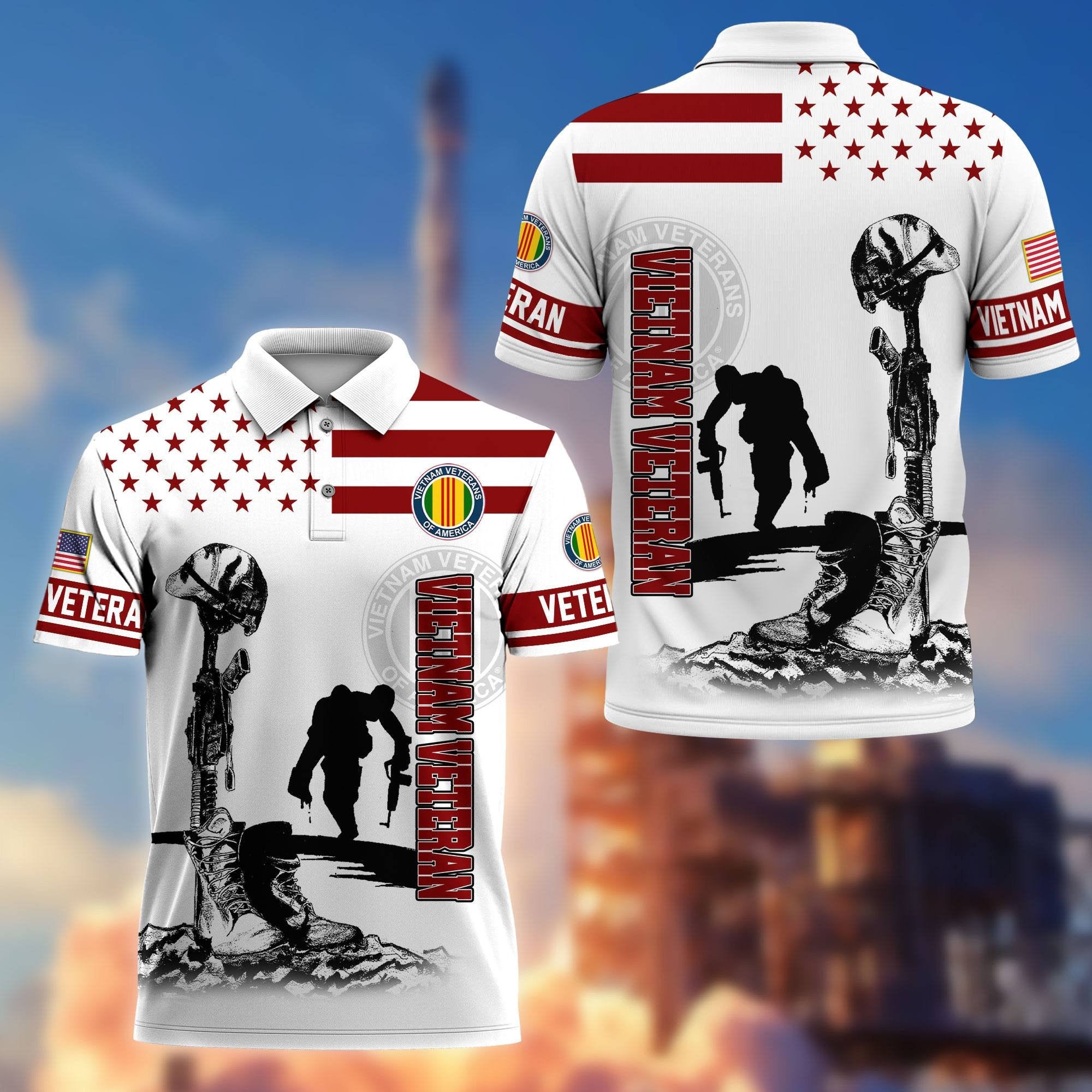 Premium US Veterans Polo Shirt BPHN110212, Gifts For US Veterans, Gifts On Father's Day, Independence Day, Armed Forces Day, Veterans Day.