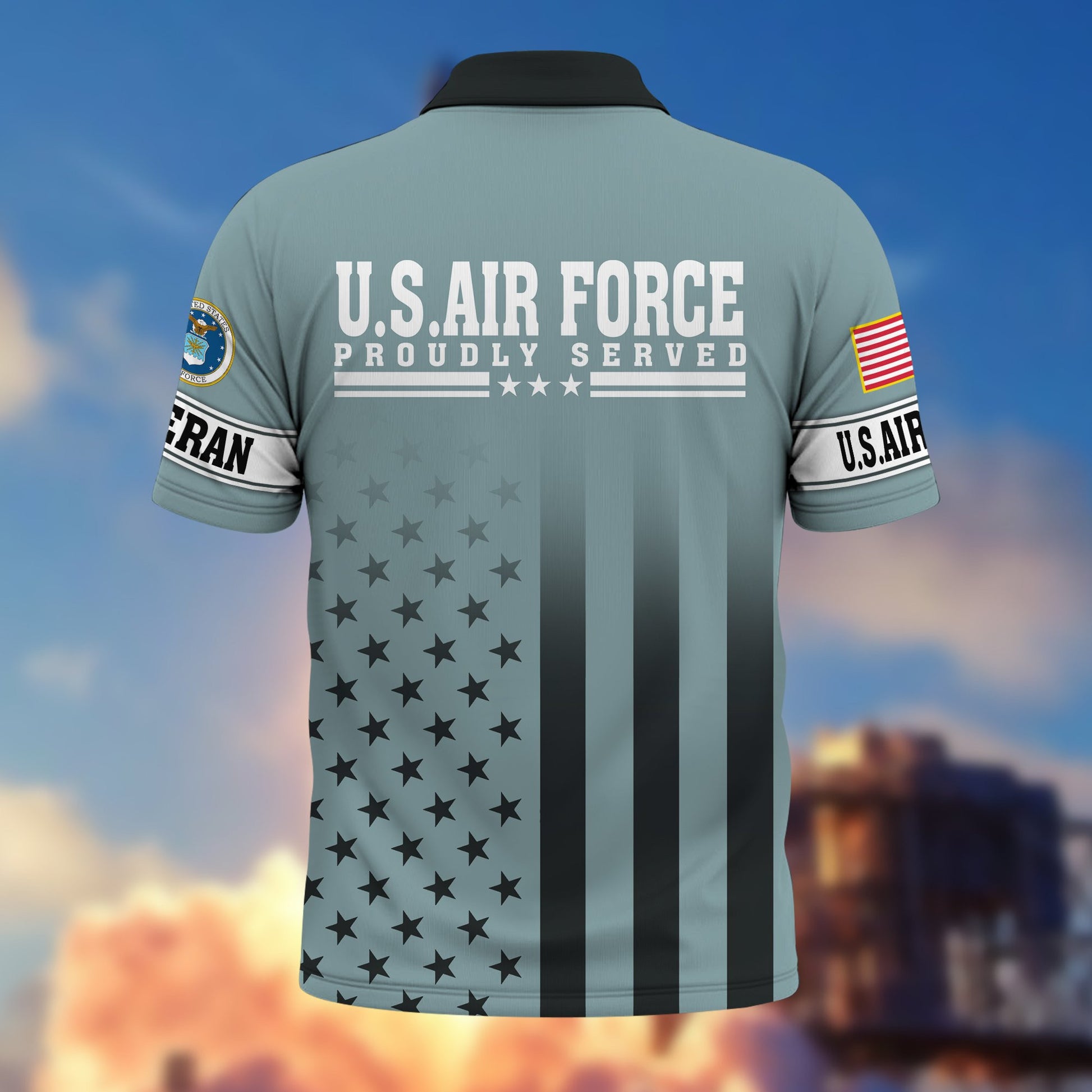 Premium USAF Polo Shirt VPVC206404, Gifts for Air Force Veteran, Gifts For Dad, Gifts On Father's Day, Independence Day, Veterans Day.