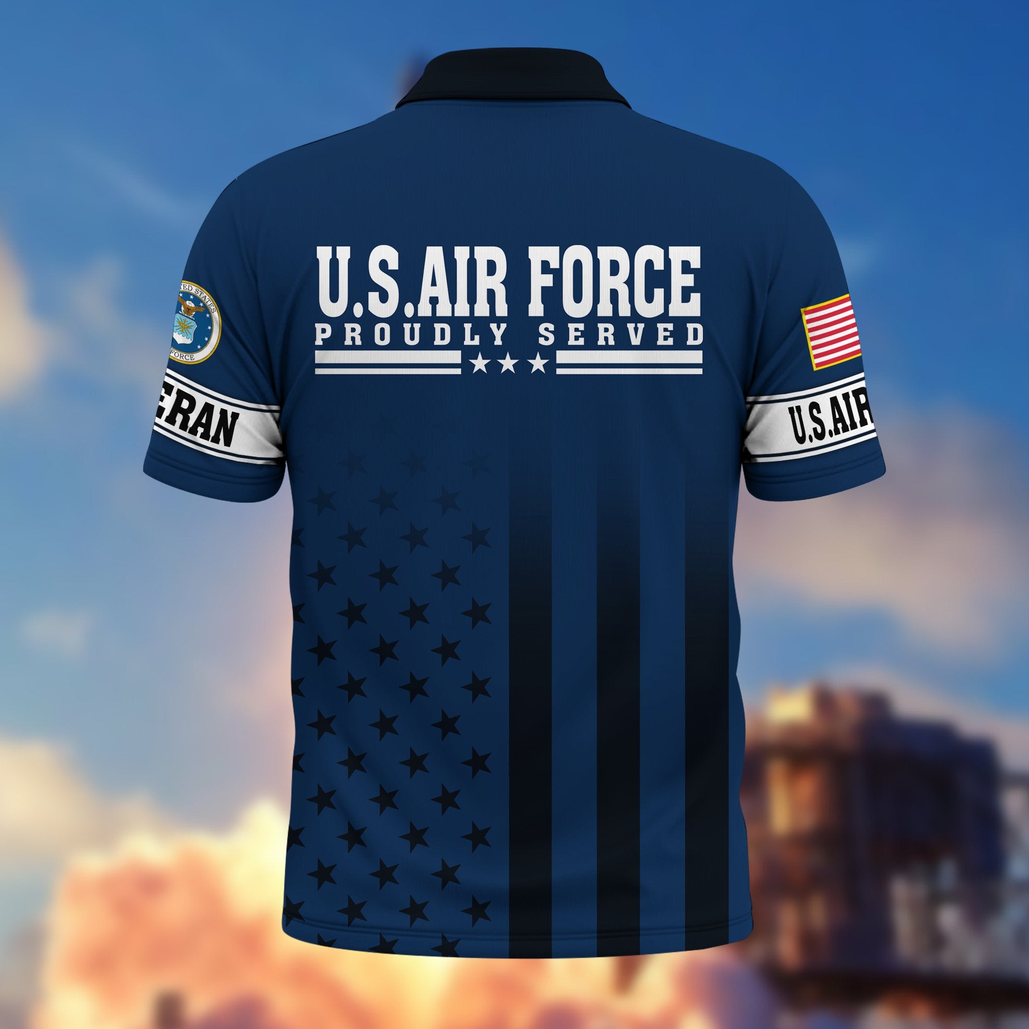 Premium USAF Polo Shirt VPVC206412, Gifts for Air Force Veteran, Gifts For Dad, Gifts On Father's Day, Independence Day, Veterans Day.