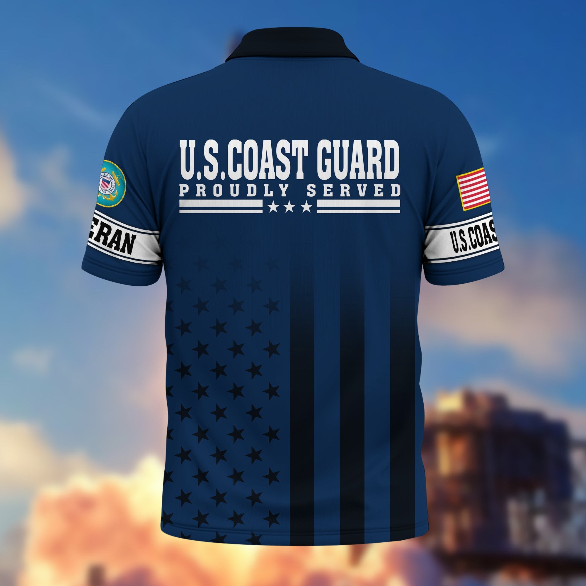 Premium USCG Polo Shirt VPVC206405, Gifts for Coast Guard Veteran, Gifts For Dad, Gifts On Father's Day, Independence Day, Veterans Day.