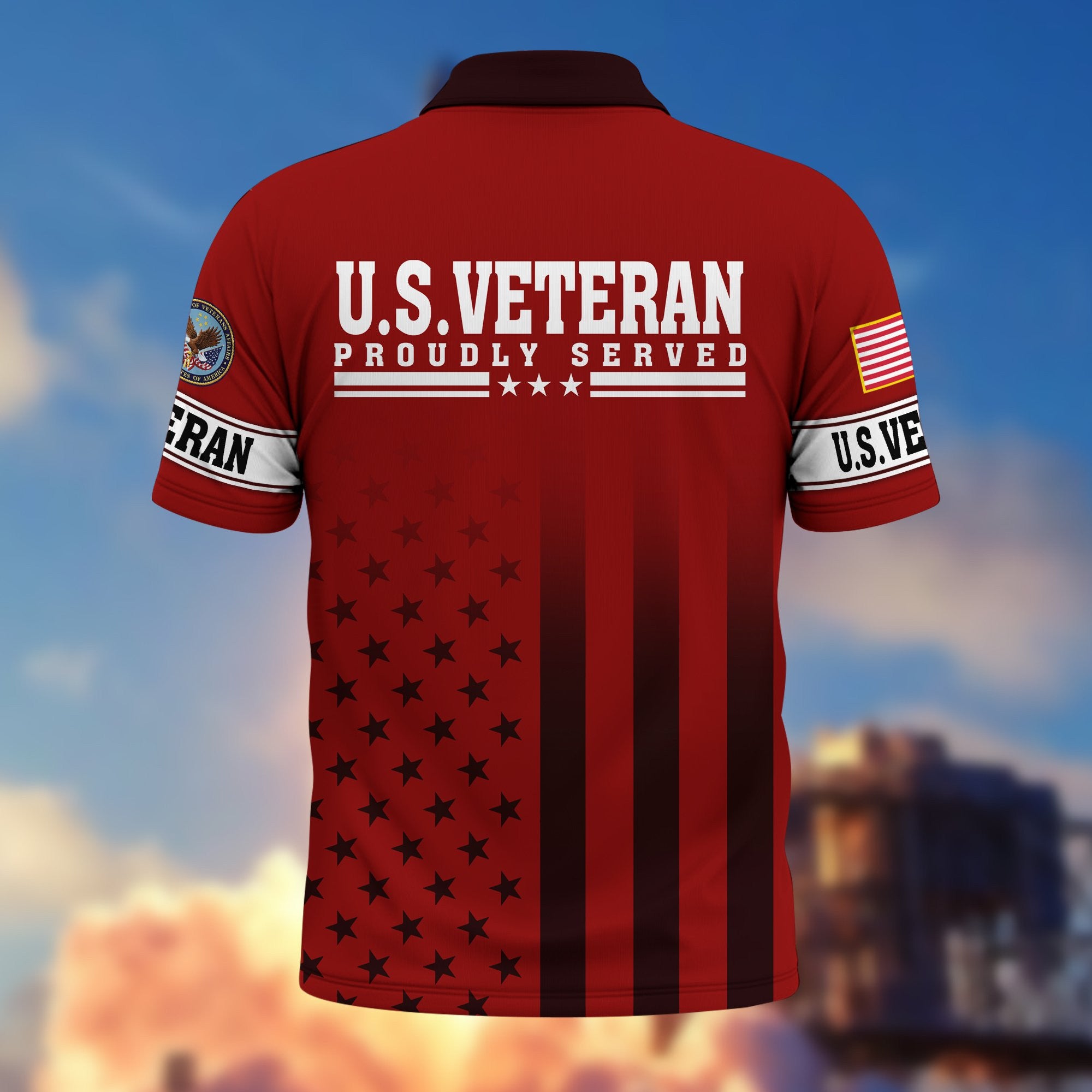 Premium US Veteran Polo Shirt VPVC206407, Gifts for US Veteran, Gifts For Dad, Gifts On Father's Day, Independence Day, Veterans Day.