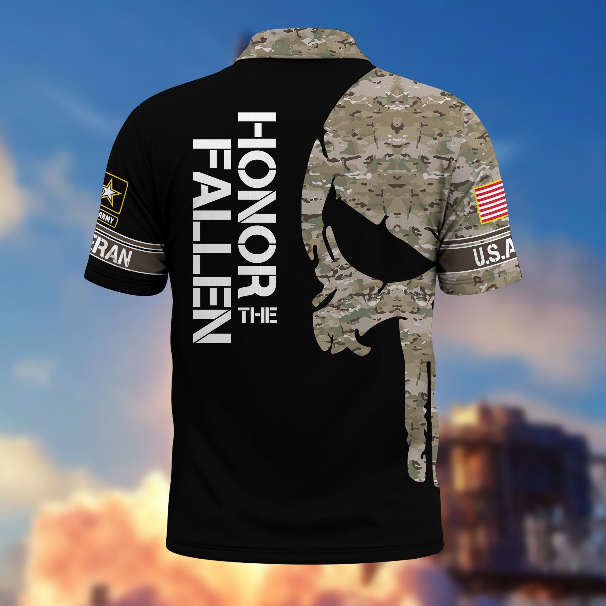 Premium US Army Polo Shirt VPVC206501, Gifts for Army Veteran, Gifts For Dad, Gifts On Father's Day, Independence Day, Veterans Day.