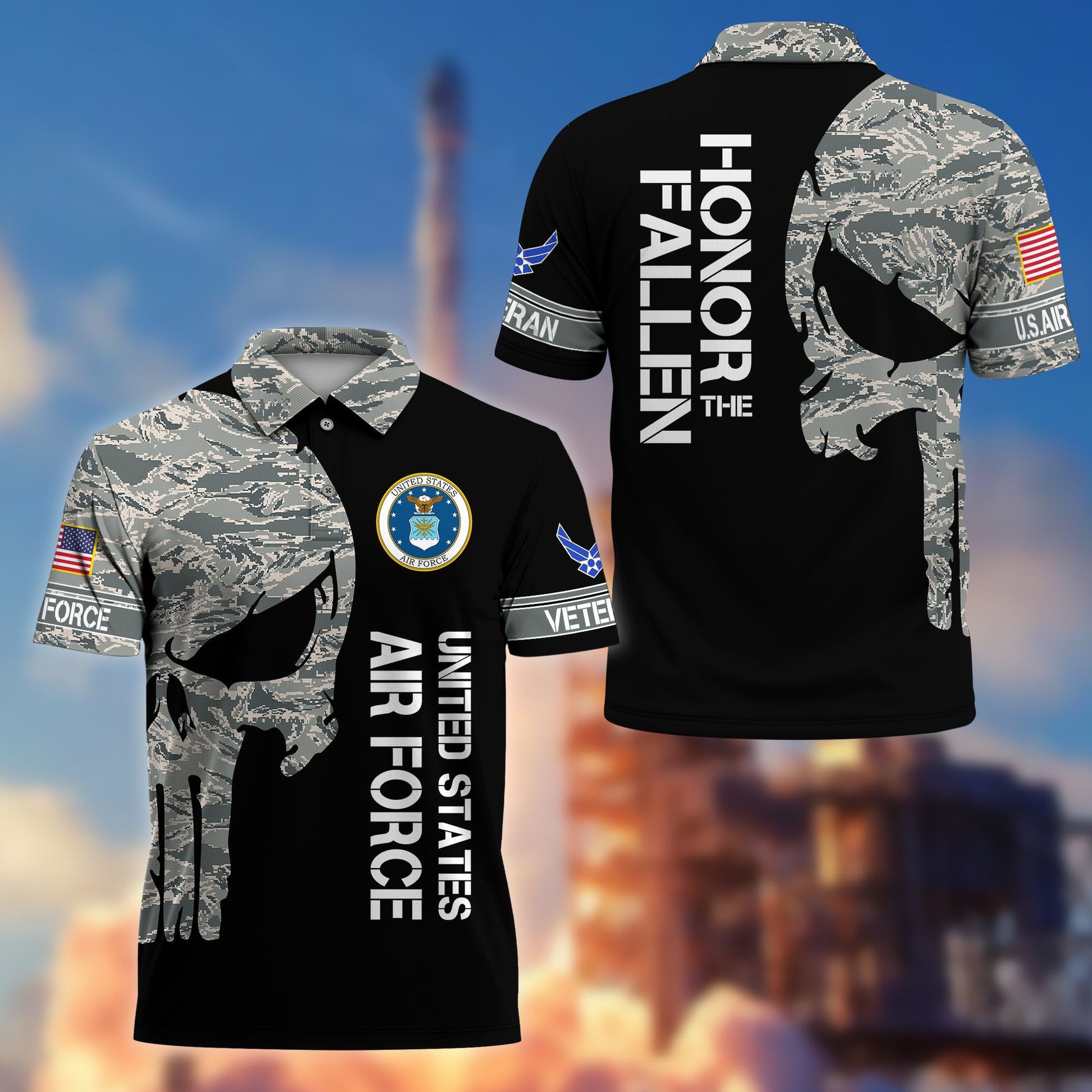 Premium USAF Polo Shirt VPVC206504, Gifts for Air Force Veteran, Gifts For Dad, Gifts On Father's Day, Independence Day, Veterans Day.