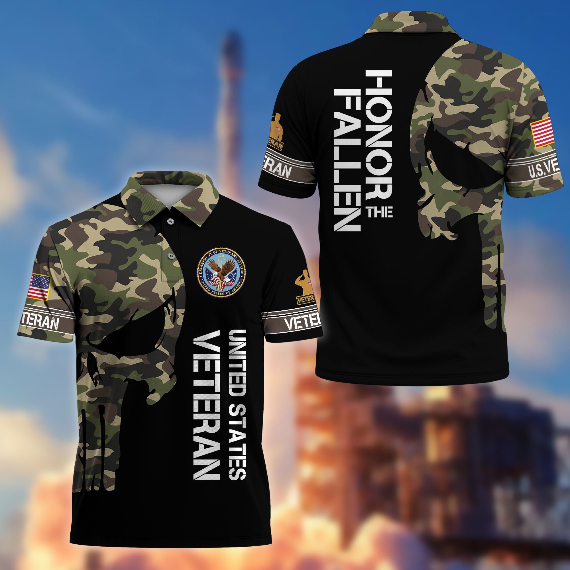 Premium US Veteran Polo Shirt VPVC206507, Gifts for US Veteran, Gifts For Dad, Gifts On Father's Day, Independence Day, Veterans Day.