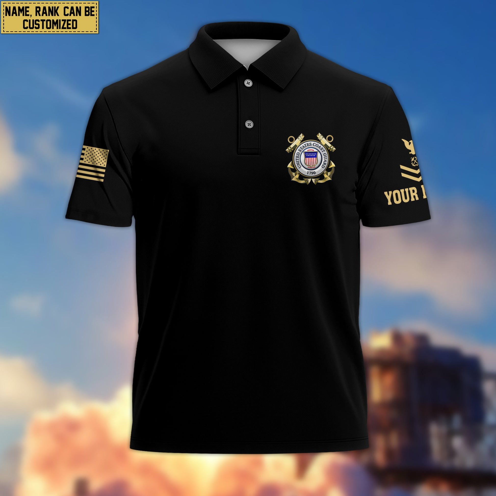 Premium USCG Custom Polo Shirt VPVC206605, Gifts for Coast Guard Veteran, Gifts For Dad, Gifts On Father's Day, Independence Day, Veterans Day.