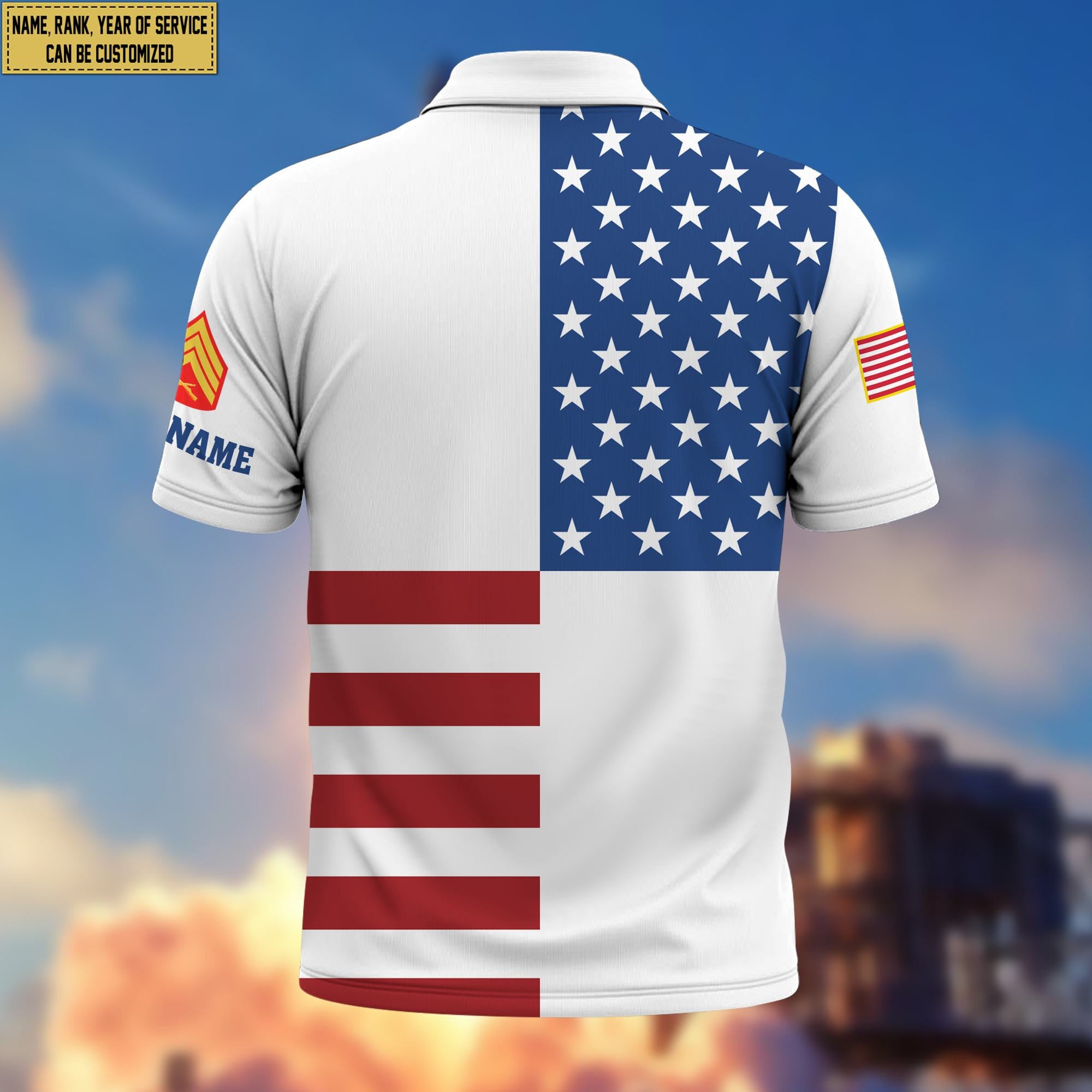 Premium Custom USMC Polo Shirt VPVC206703, Gifts for Marine Veteran, Gifts For Dad, Gifts On Father's Day, Independence Day, Veterans Day.