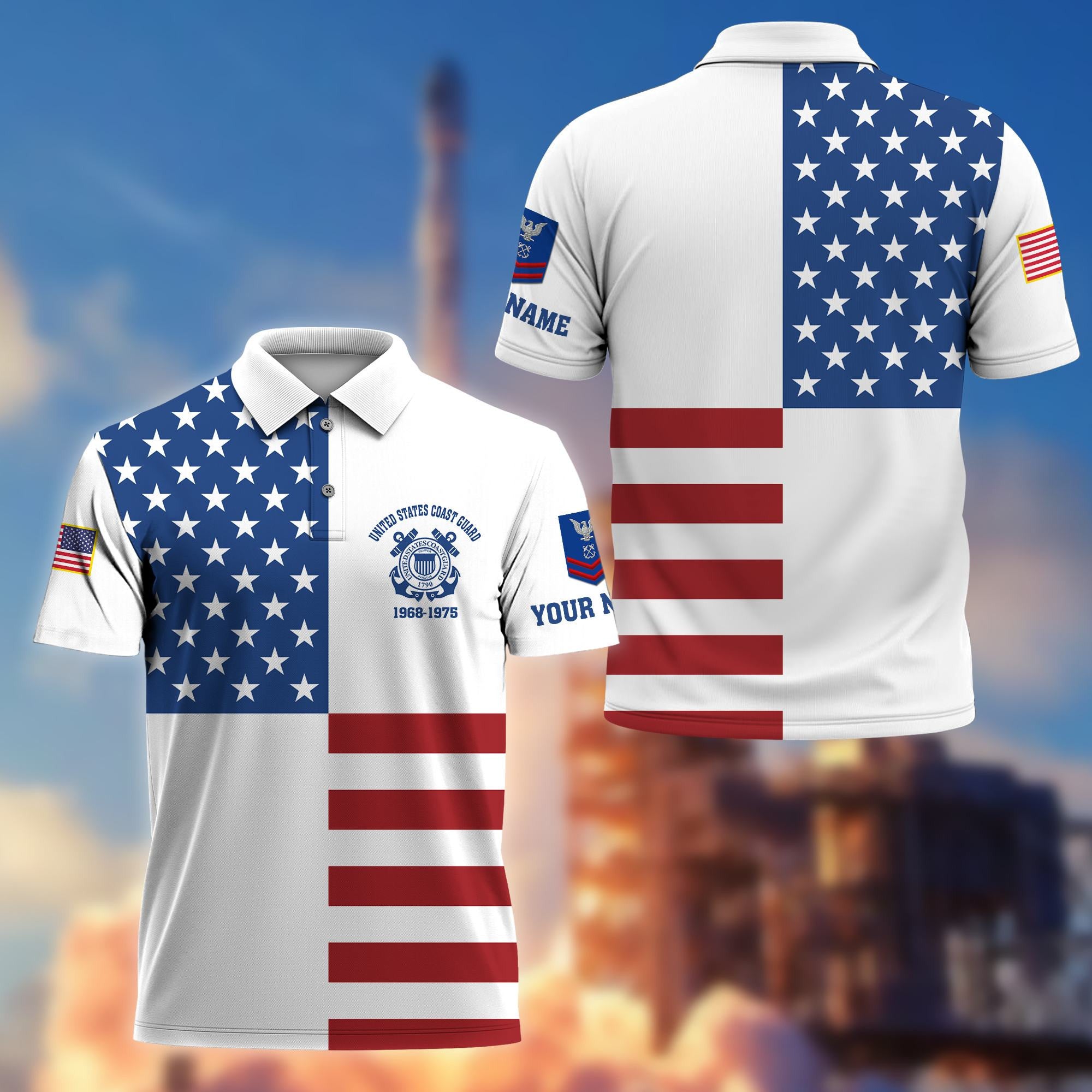 Premium USCG Custom Polo Shirt VPVC206705, Gifts for Coast Guard Veteran, Gifts For Dad, Gifts On Father's Day, Independence Day, Veterans Day.