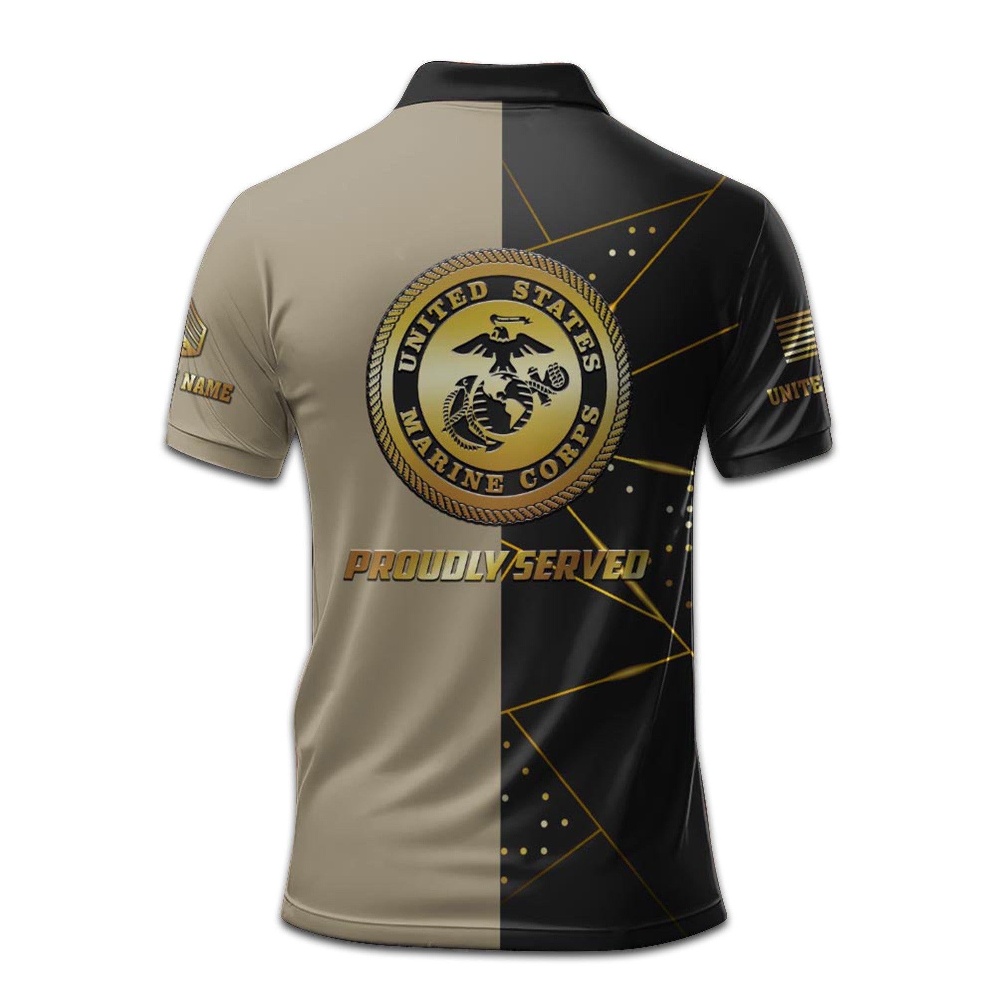 Premium Custom USMC Polo Shirt VPVC207103, Gifts for Marine Veteran, Gifts For Dad, Gifts On Father's Day, Independence Day, Veterans Day.
