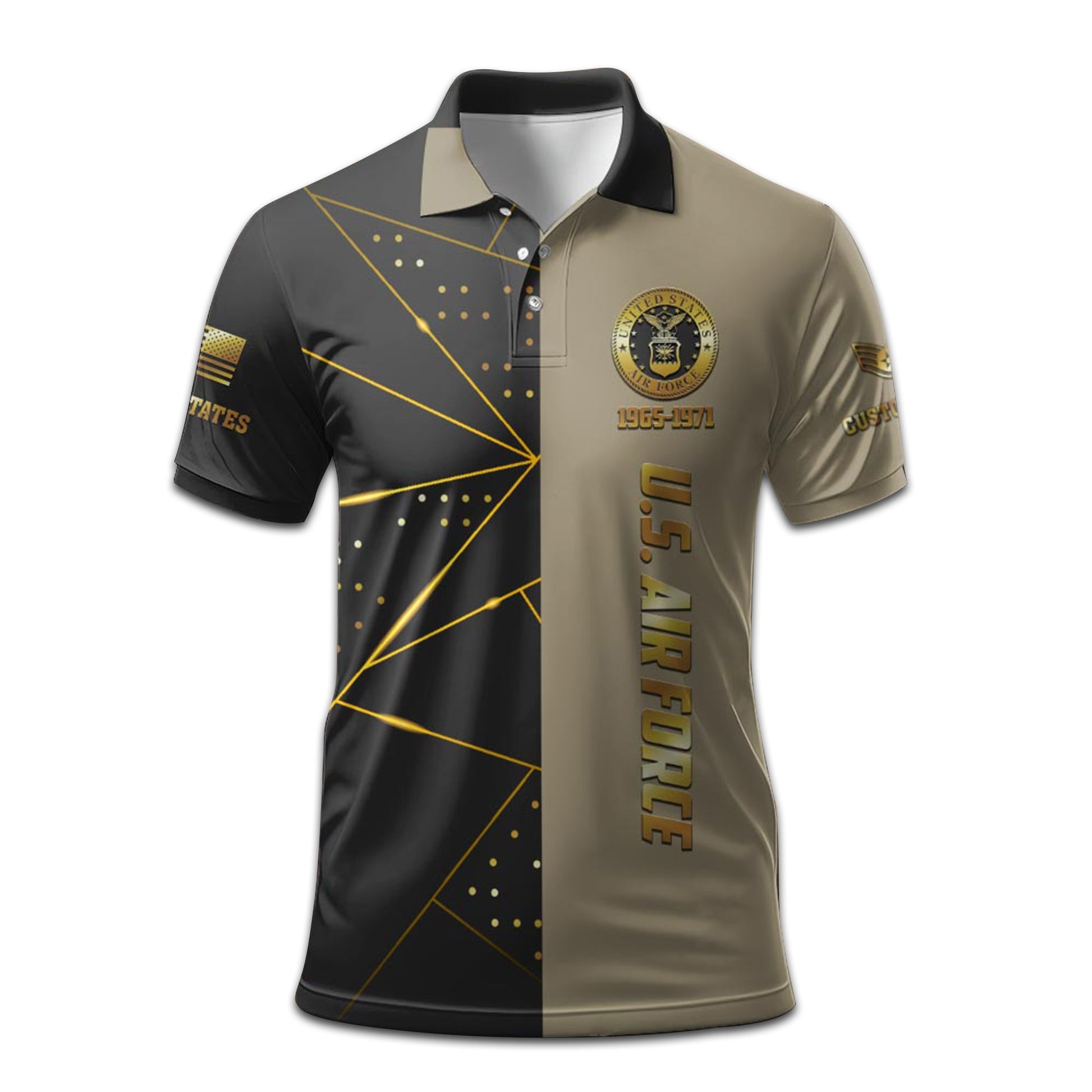 Premium Custom USAF Polo Shirt VPVC207104, Gifts for Air Force Veteran, Gifts For Dad, Gifts On Father's Day, Independence Day, Veterans Day.