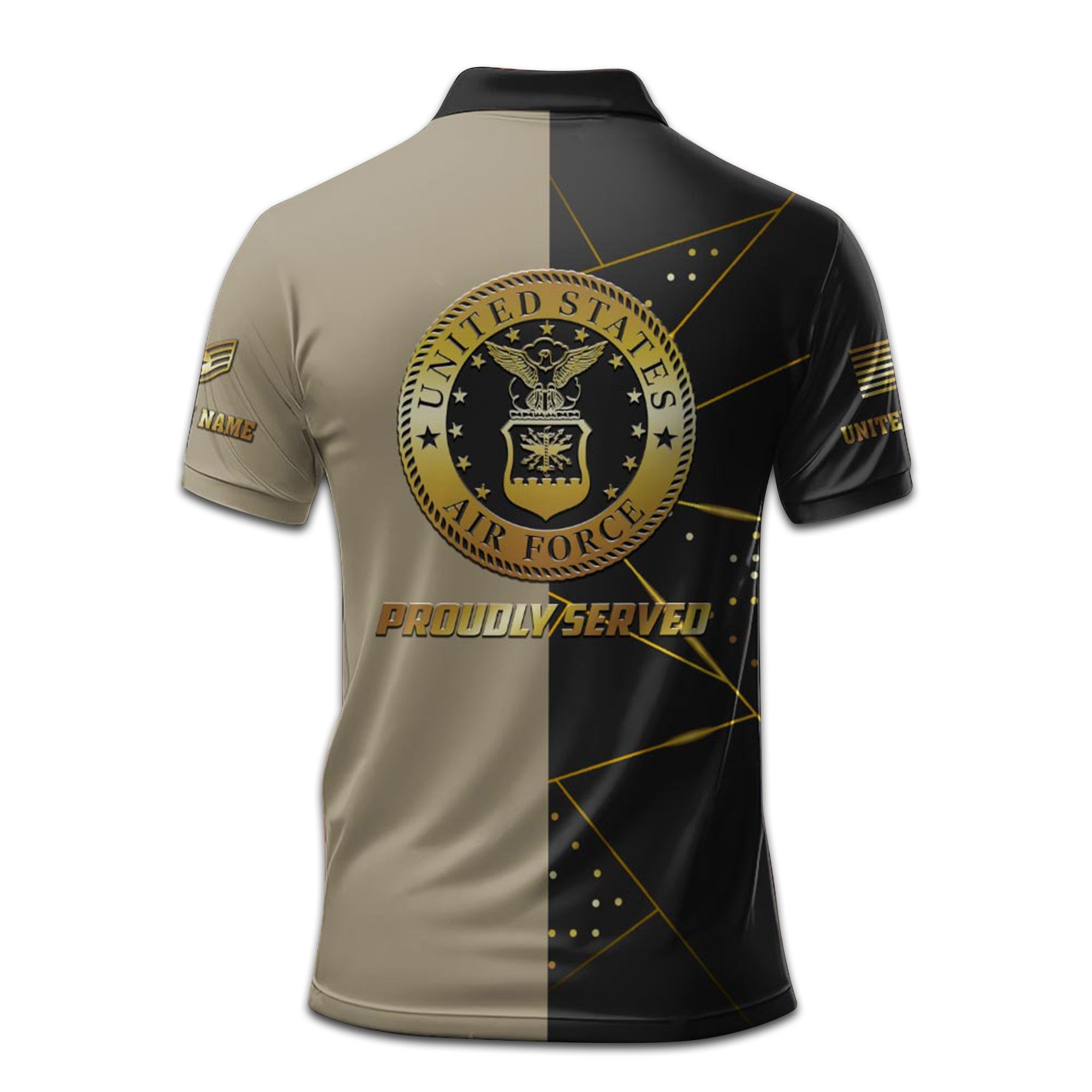 Premium Custom USAF Polo Shirt VPVC207104, Gifts for Air Force Veteran, Gifts For Dad, Gifts On Father's Day, Independence Day, Veterans Day.