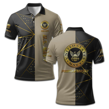 Premium Custom US Navy Polo Shirt VPVC207102, Gifts for Navy Veteran, Gifts For Dad, Gifts On Father's Day, Independence Day, Veterans Day.