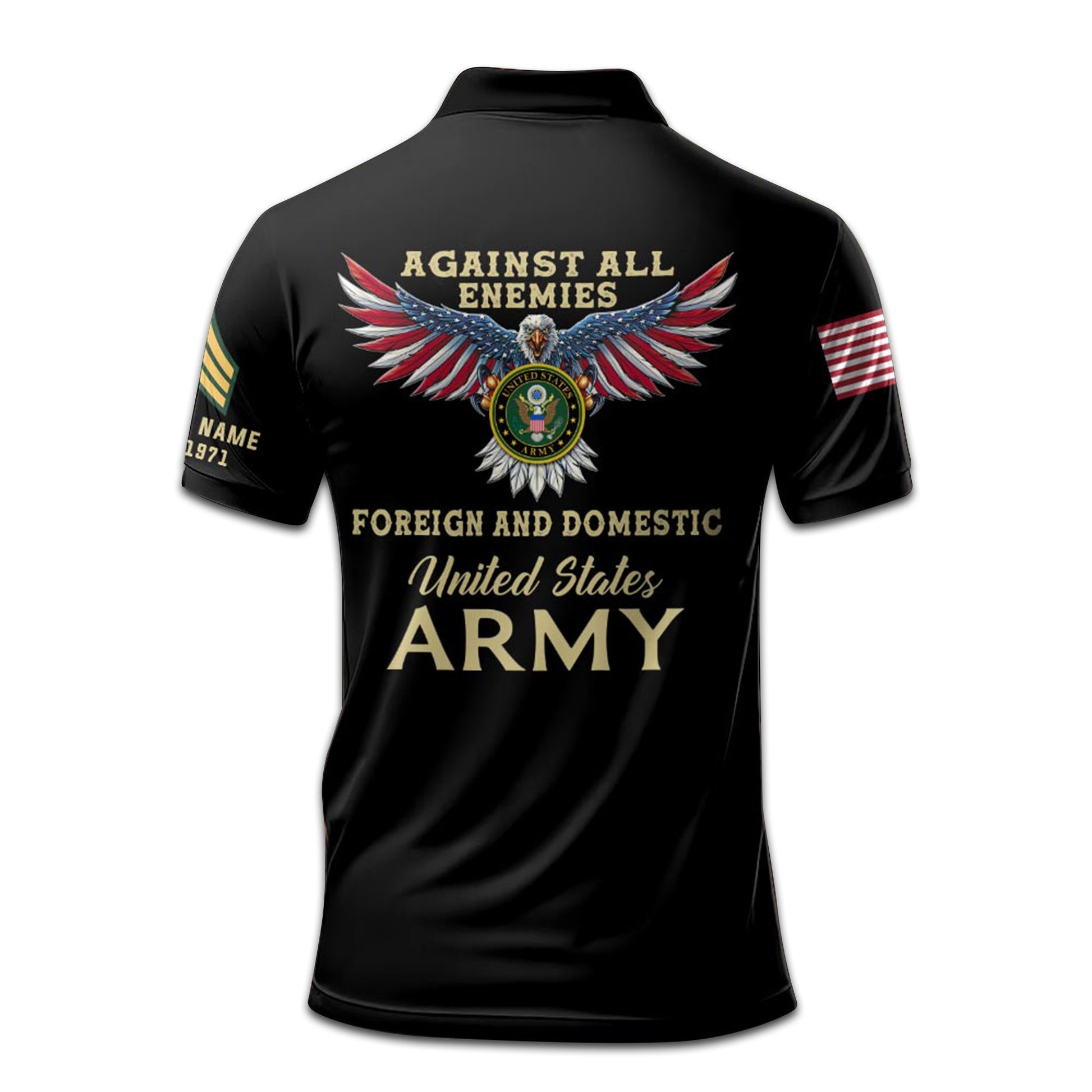 Premium Custom US Army Polo Shirt VPVC207201, Gifts for Army Veteran, Gifts For Dad, Gifts On Father's Day, Independence Day, Veterans Day.