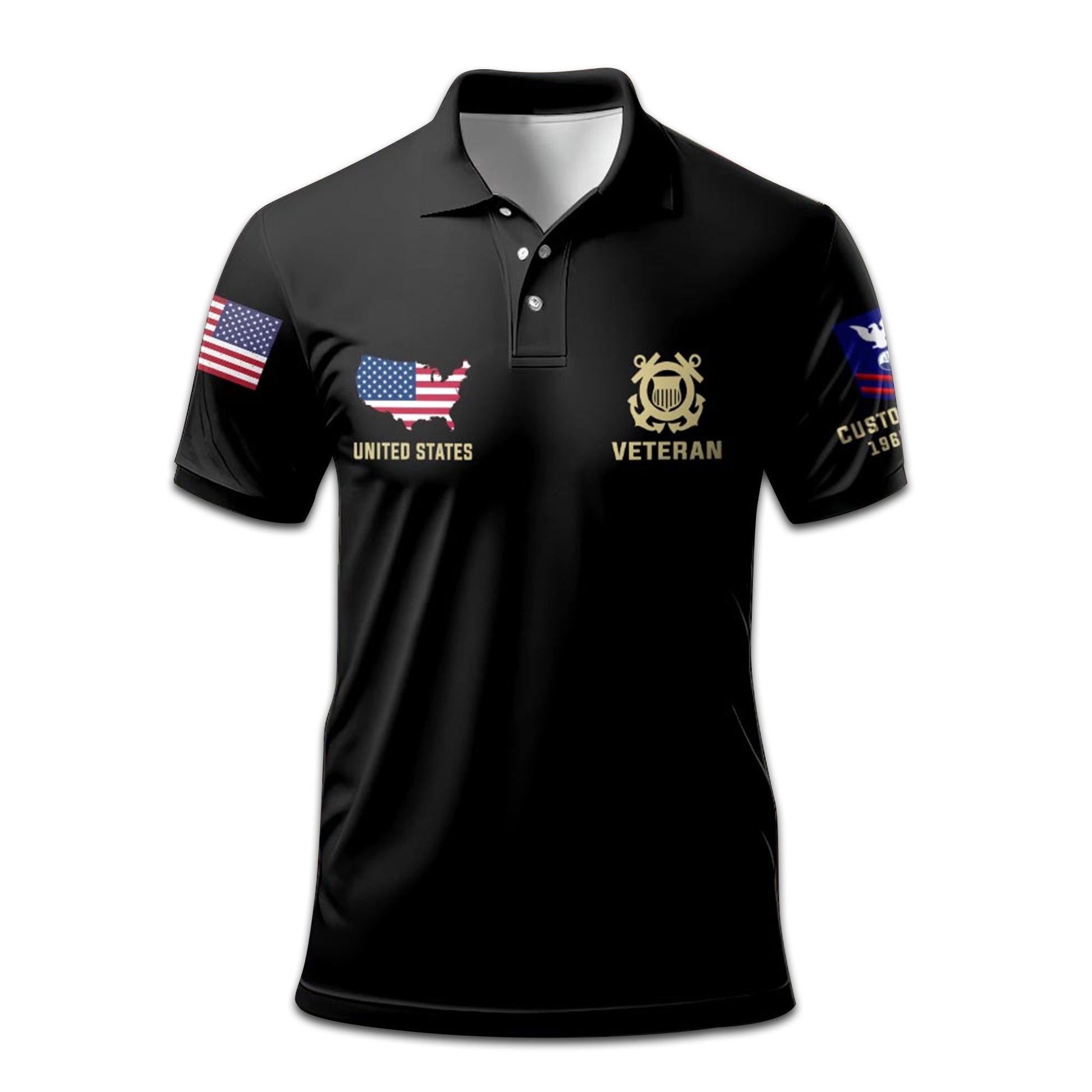 Premium USCG Custom Polo Shirt VPVC207205, Gifts for Coast Guard Veteran, Gifts For Dad, Gifts On Father's Day, Independence Day, Veterans Day.