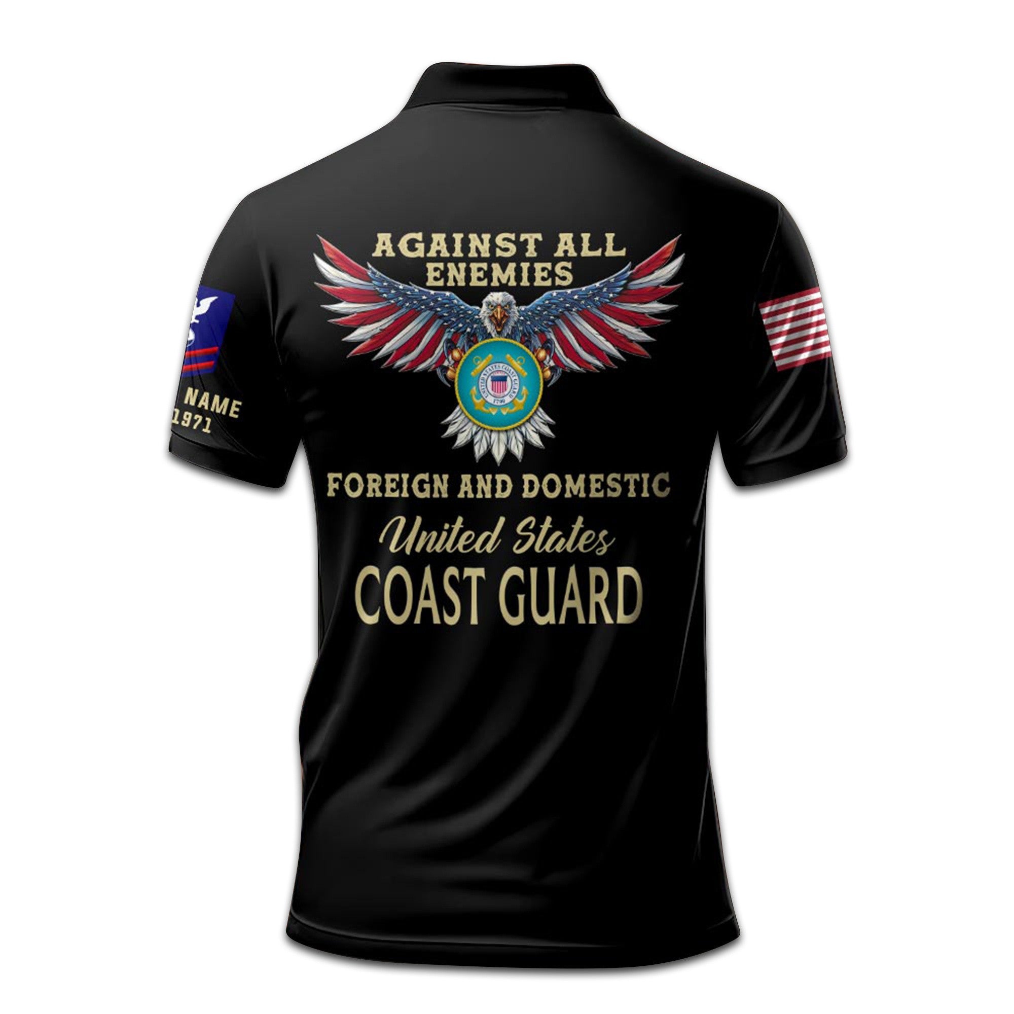 Premium USCG Custom Polo Shirt VPVC207205, Gifts for Coast Guard Veteran, Gifts For Dad, Gifts On Father's Day, Independence Day, Veterans Day.