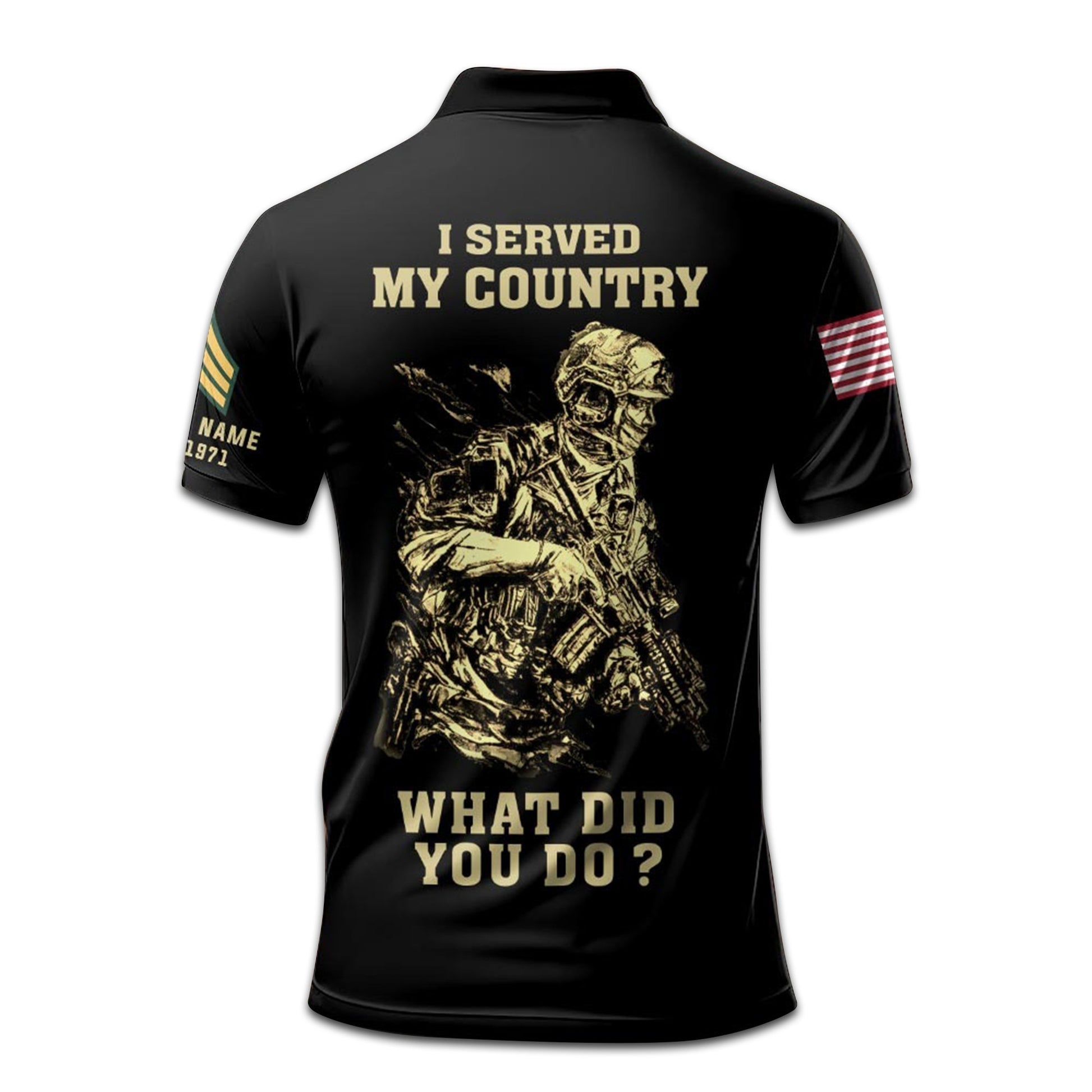 Premium Custom US Army Polo Shirt VPVC207301, Gifts for Army Veteran, Gifts On Father's Day, Independence Day, Veterans Day.