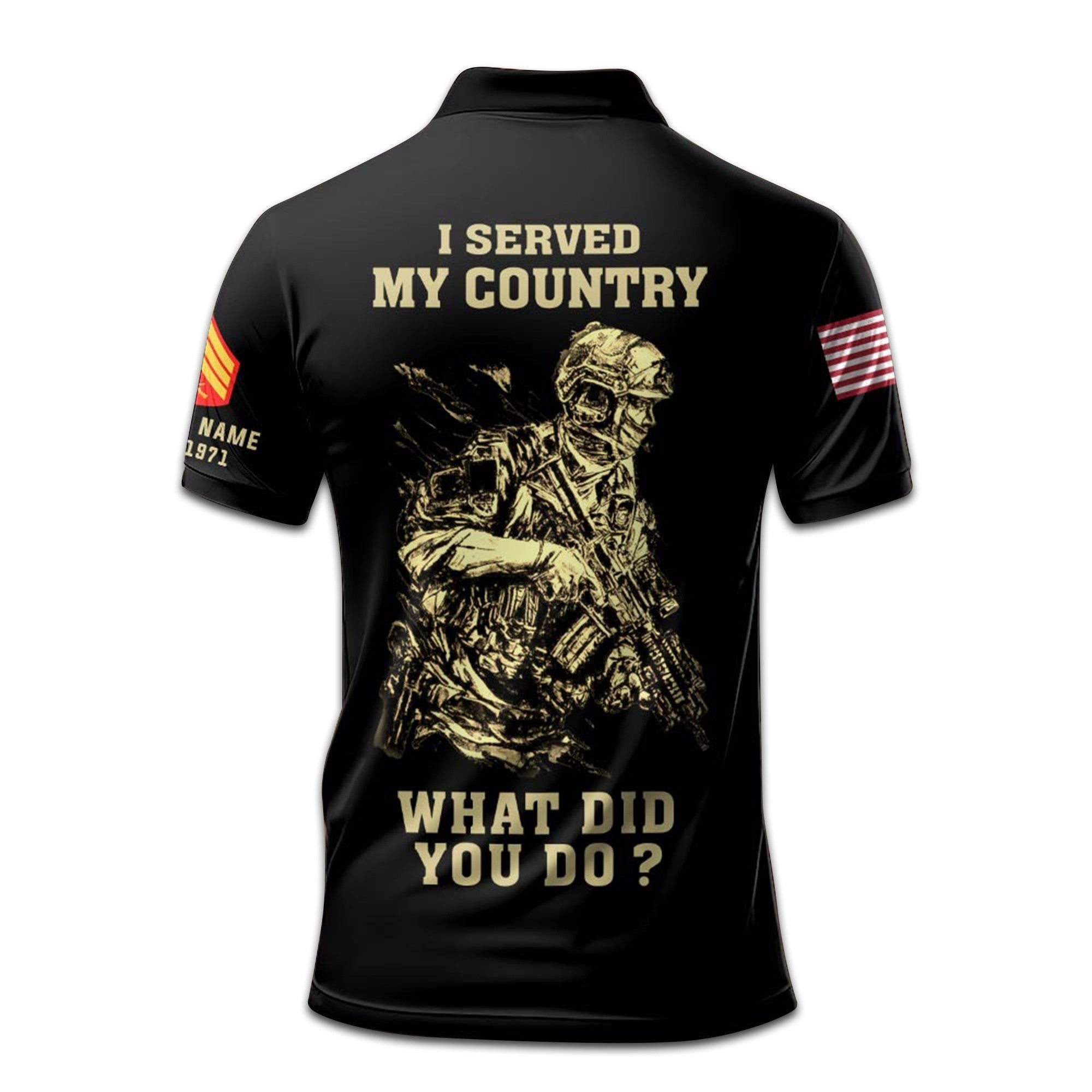 Premium Custom USMC Polo Shirt VPVC207303, Gifts for Marine Veteran, Gifts On Father's Day, Independence Day, Veterans Day.