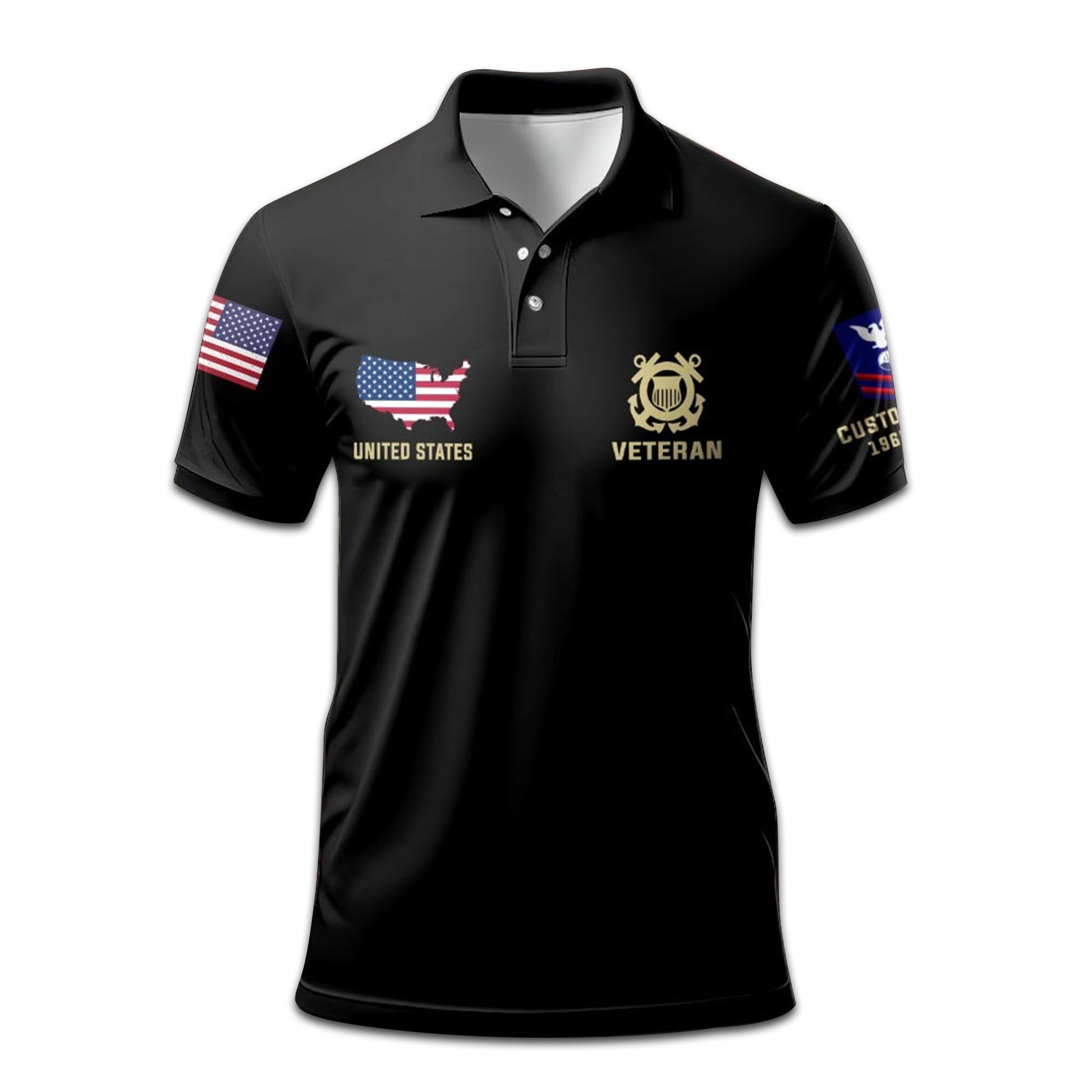 Premium Custom USCG Polo Shirt VPVC207305, Gifts for Coast Guard Veteran, Gifts On Father's Day, Independence Day, Veterans Day.