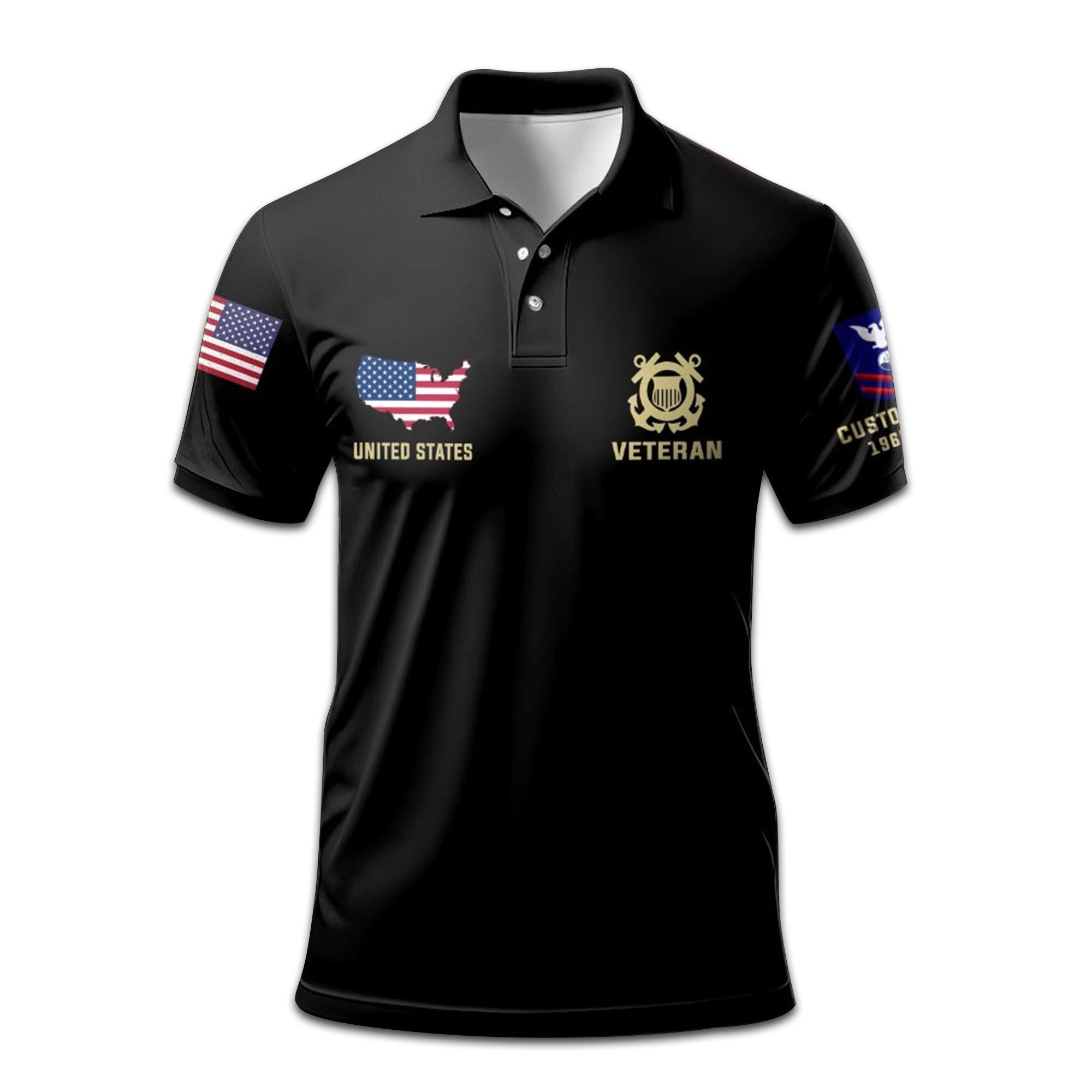 Premium Custom USCG Polo Shirt VPVC207305, Gifts for Coast Guard Veteran, Gifts On Father's Day, Independence Day, Veterans Day.