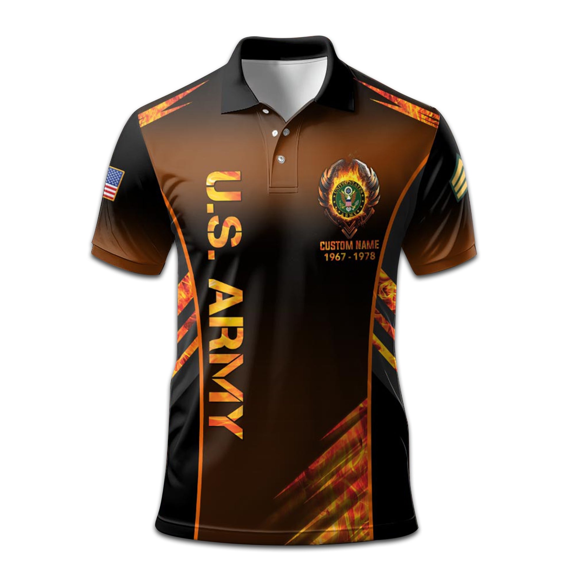 Premium Custom US Army Polo Shirt VPVC207401, Gifts for Army Veteran, Gifts On Father's Day, Independence Day, Veterans Day.