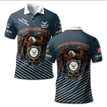 Premium Custom US Navy Polo Shirt VPVC207502, Gifts for Navy Veteran, Gifts On Father's Day, Independence Day, Veterans Day.