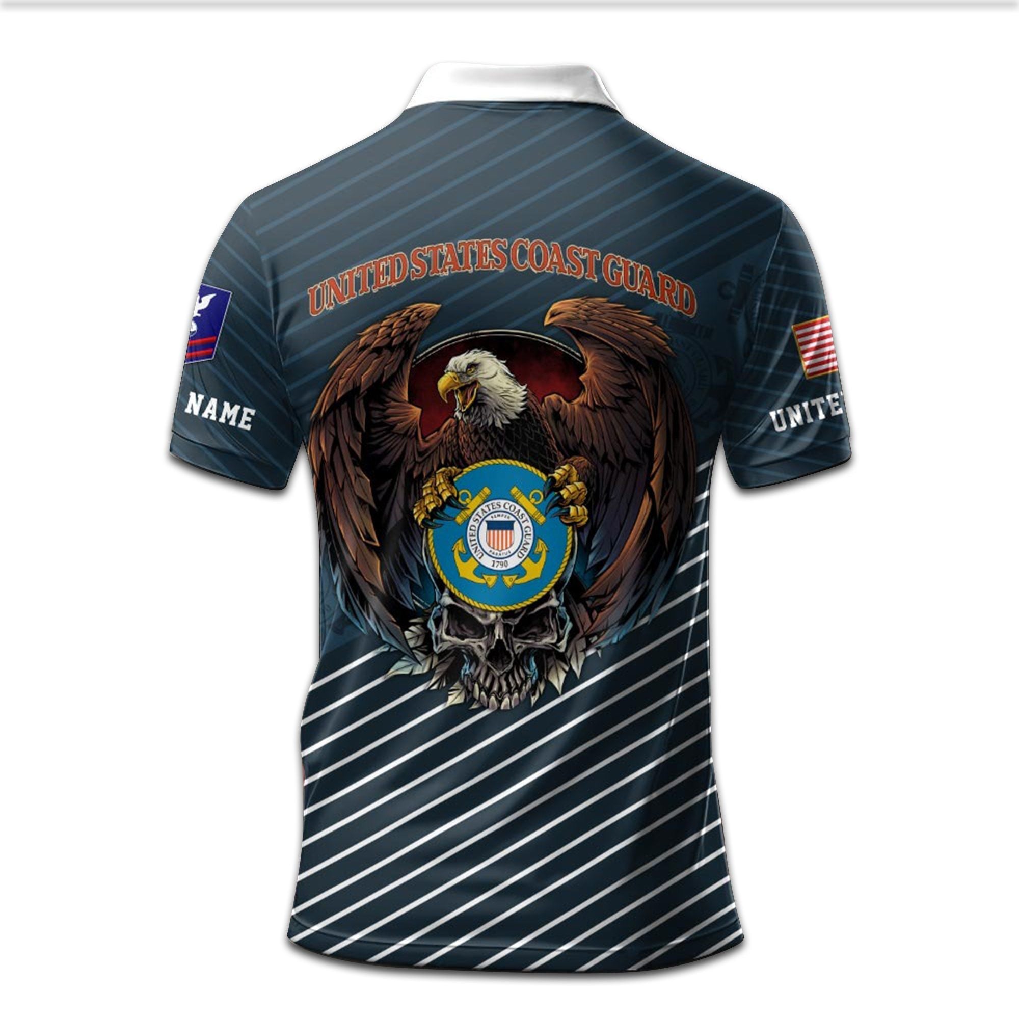 Premium Custom USCG Polo Shirt VPVC207505, Gifts for Coast Guard Veteran, Gifts On Father's Day, Independence Day, Veterans Day.