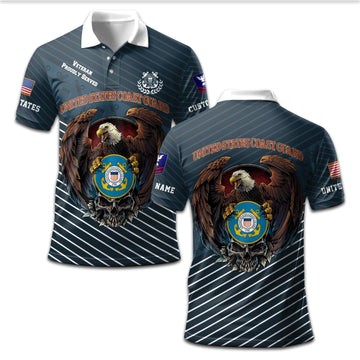 Premium Custom USCG Polo Shirt VPVC207505, Gifts for Coast Guard Veteran, Gifts On Father's Day, Independence Day, Veterans Day.