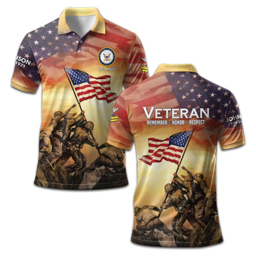 Premium Custom US Navy Polo Shirt VPVC207602, Gifts for Navy Veteran, Gifts For Dad, Gifts On Father's Day, Independence Day, Veterans Day.