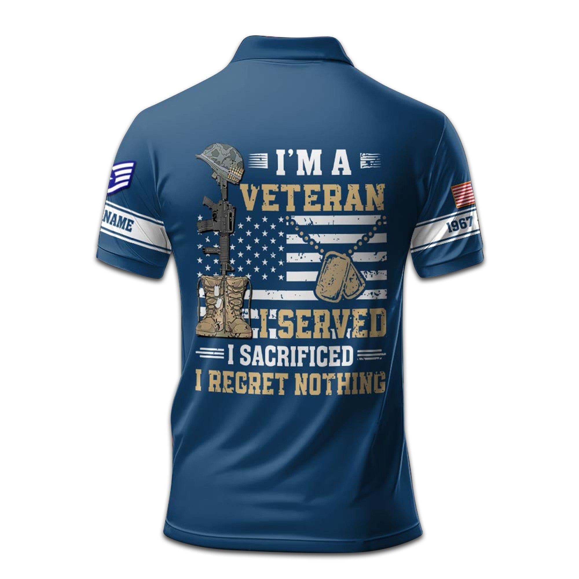 Premium Custom Name, Rank, Year USAF Polo Shirt VPVC207704, Gifts for Air Force Veteran, Gifts For Dad, Gifts On Father's Day, Independence Day, Veterans Day.