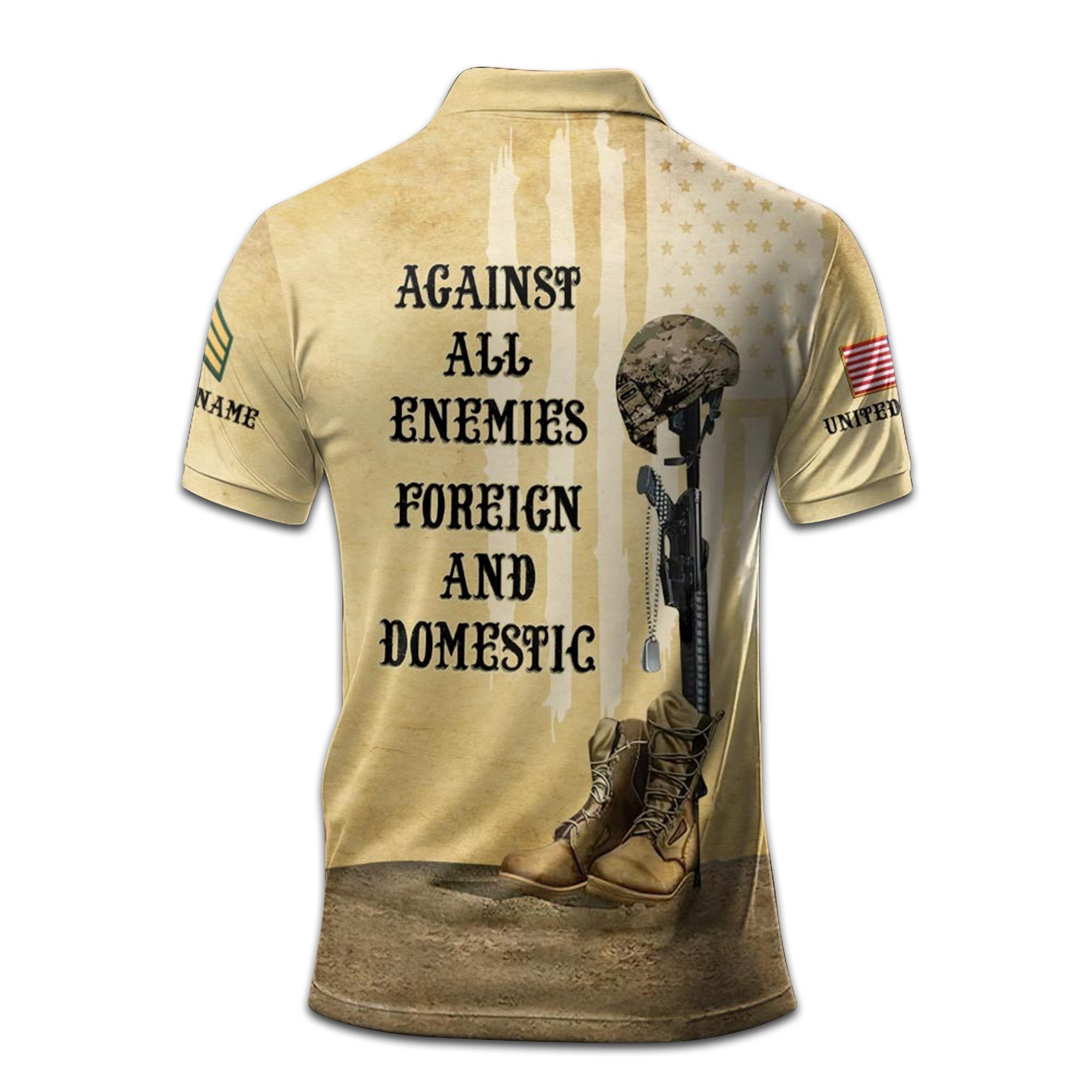 Premium Custom US Army Polo Shirt VPVC207901, Gifts for Army Veteran, Gifts For Dad, Gifts On Father's Day, Independence Day, Veterans Day.