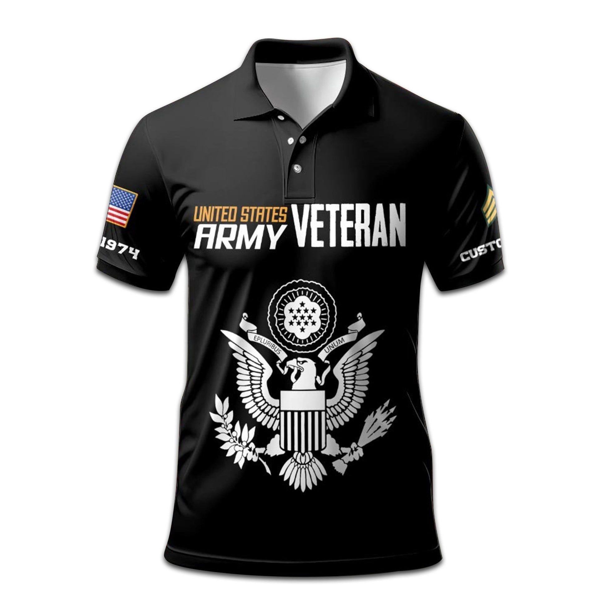 Premium Custom US Army Polo Shirt VPVC208001, Gifts for Army Veteran, Gifts On Father's Day, Independence Day, Veterans Day.