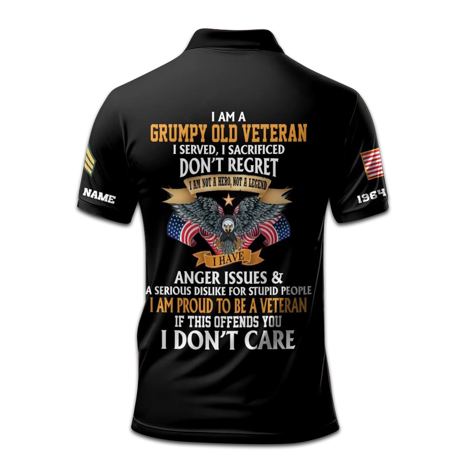 Premium Custom US Army Polo Shirt VPVC208001, Gifts for Army Veteran, Gifts On Father's Day, Independence Day, Veterans Day.