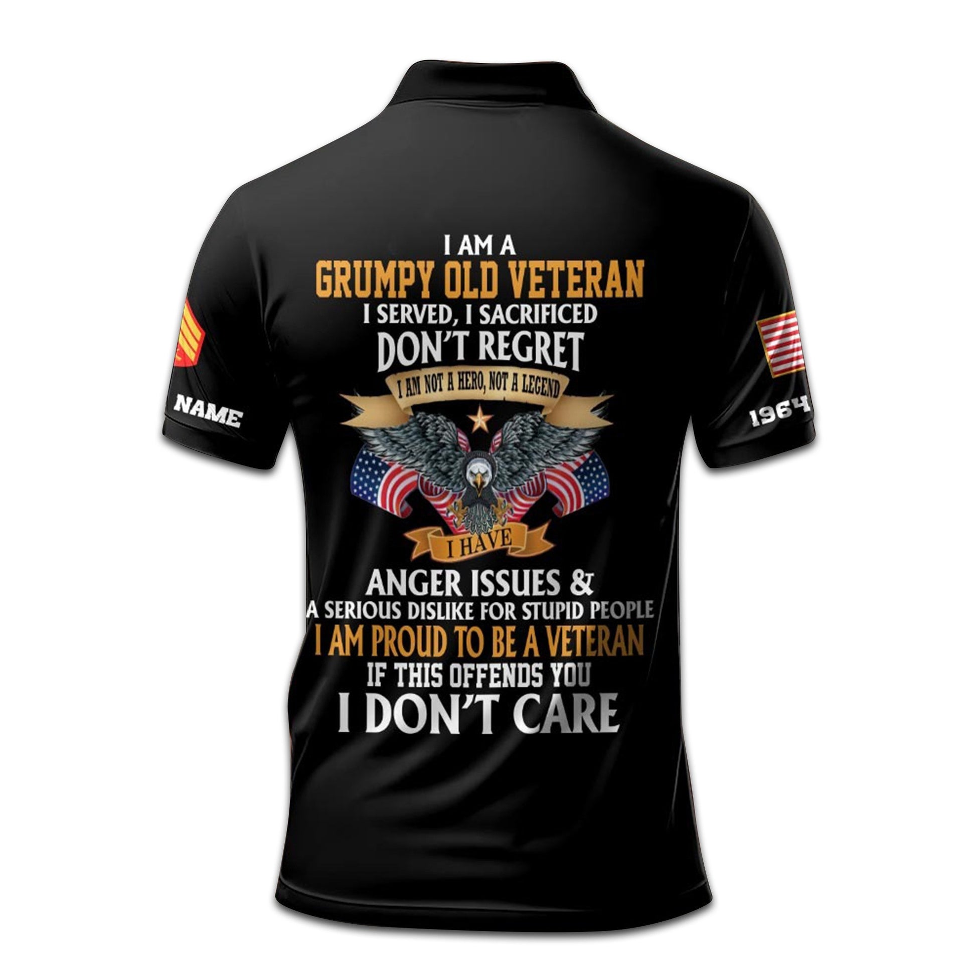 Premium Custom USMC Polo Shirt VPVC208003, Gifts for Marine Veteran, Gifts On Father's Day, Independence Day, Veterans Day.