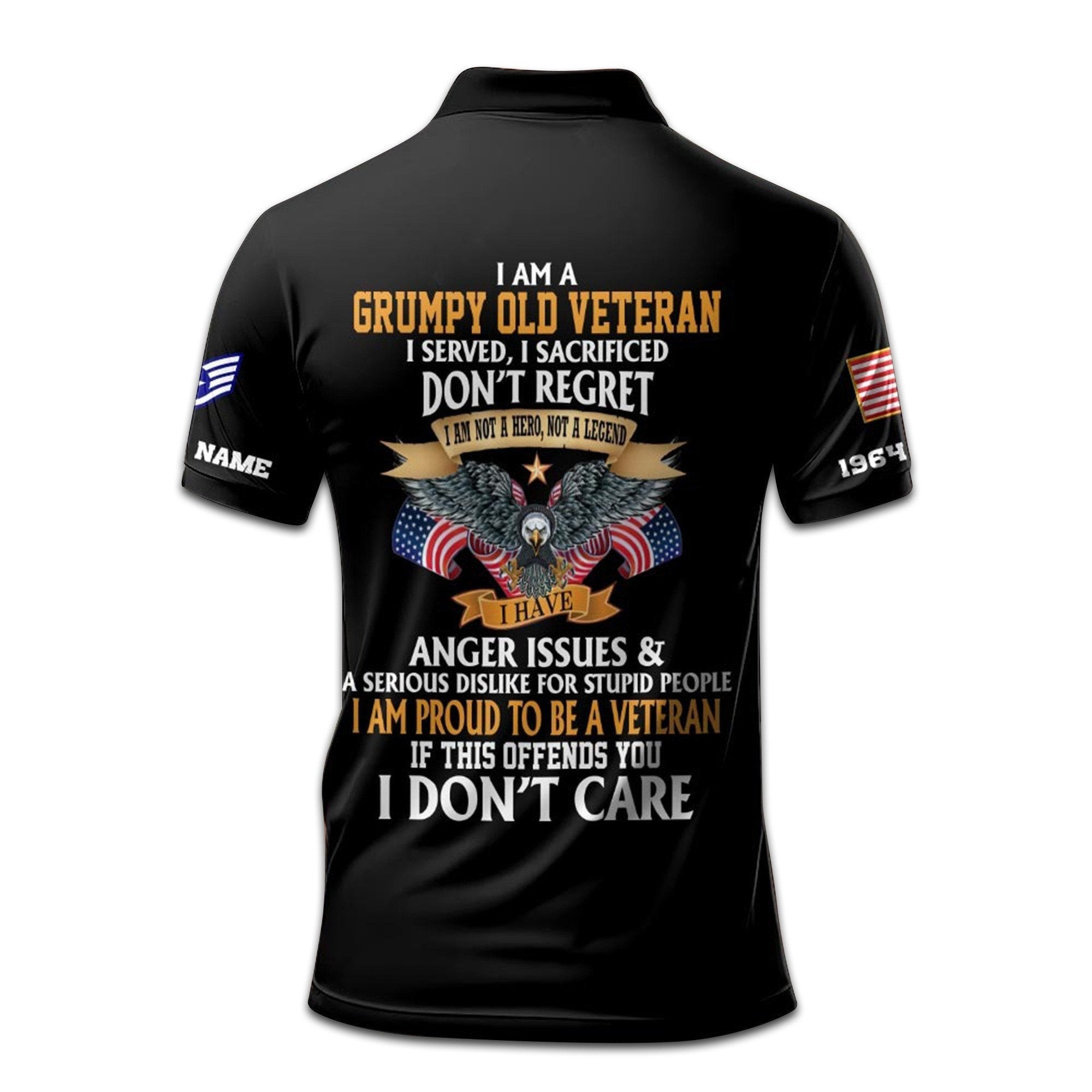 Premium Custom USAF Polo Shirt VPVC208004, Gifts for Air Force Veteran, Gifts On Father's Day, Independence Day, Veterans Day.