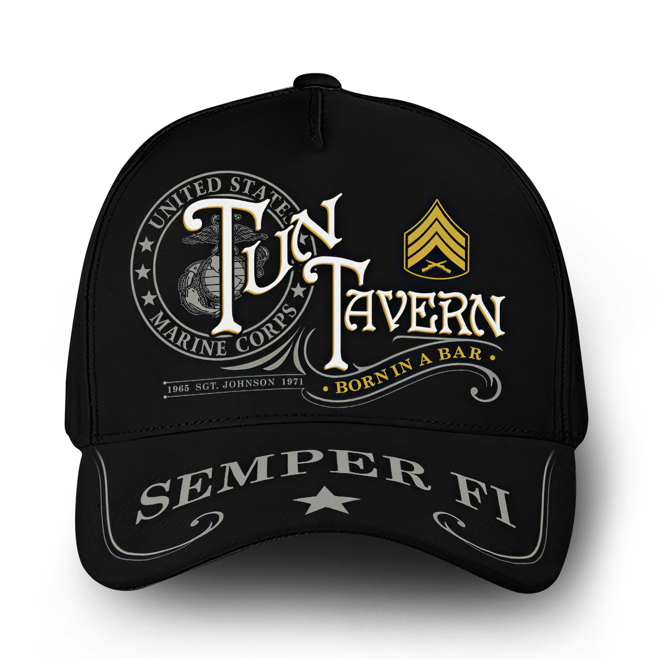 Premium USMC Cap VPVC000150, Custom Name, Rank, Year, Gifts For Marine Veteran, Best Gifts On Father's Day, Armed Forces Day, Independence Day, Veterans Day.