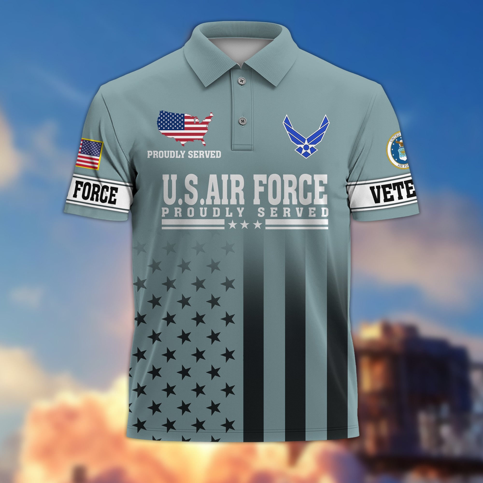 Premium US Veterans Polo Shirt BPVC110202, Gifts For US Veterans, Gifts On Father's Day, Independence Day, Armed Forces Day, Veterans Day.