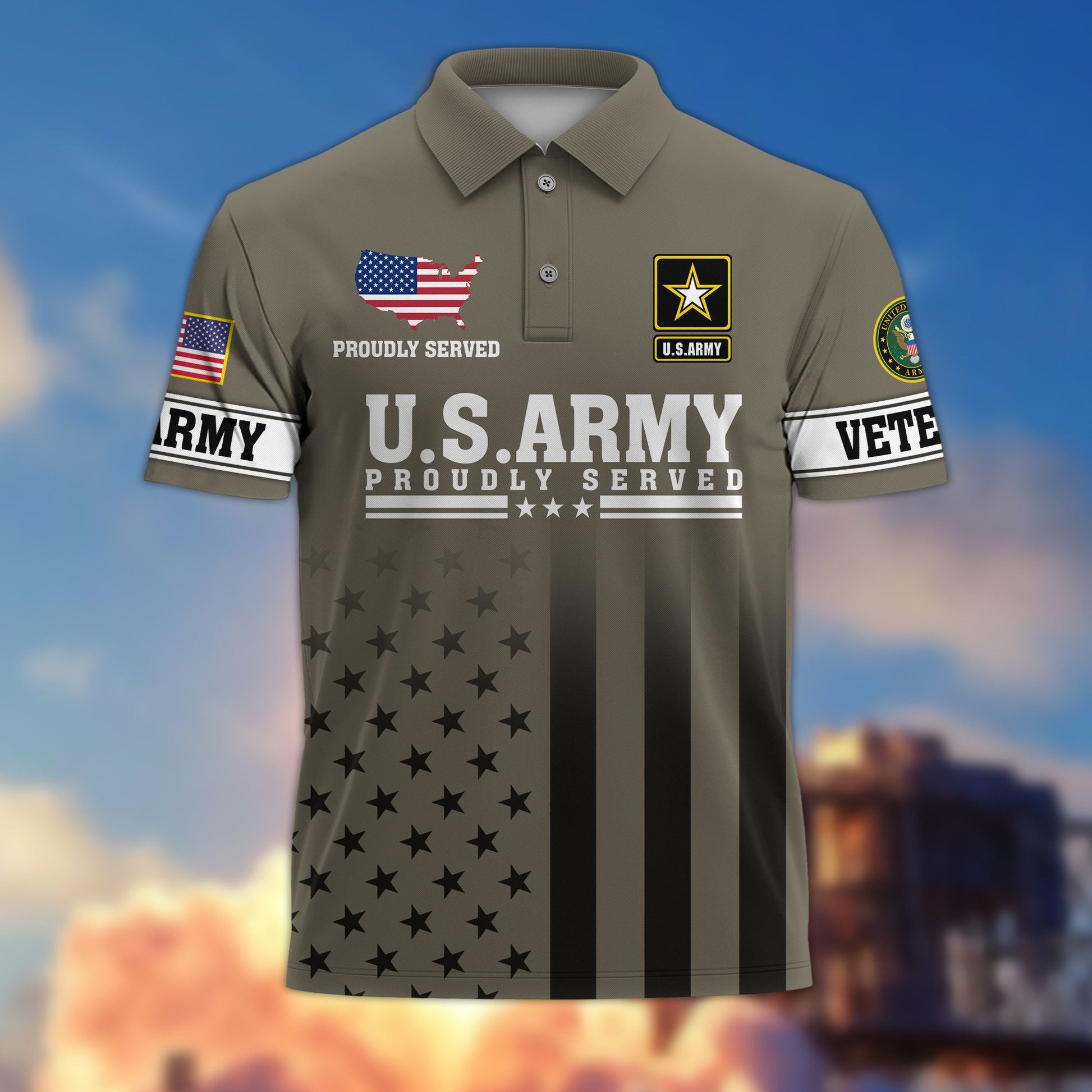 Premium US Veterans Polo Shirt BPVC110202, Gifts For US Veterans, Gifts On Father's Day, Independence Day, Armed Forces Day, Veterans Day.