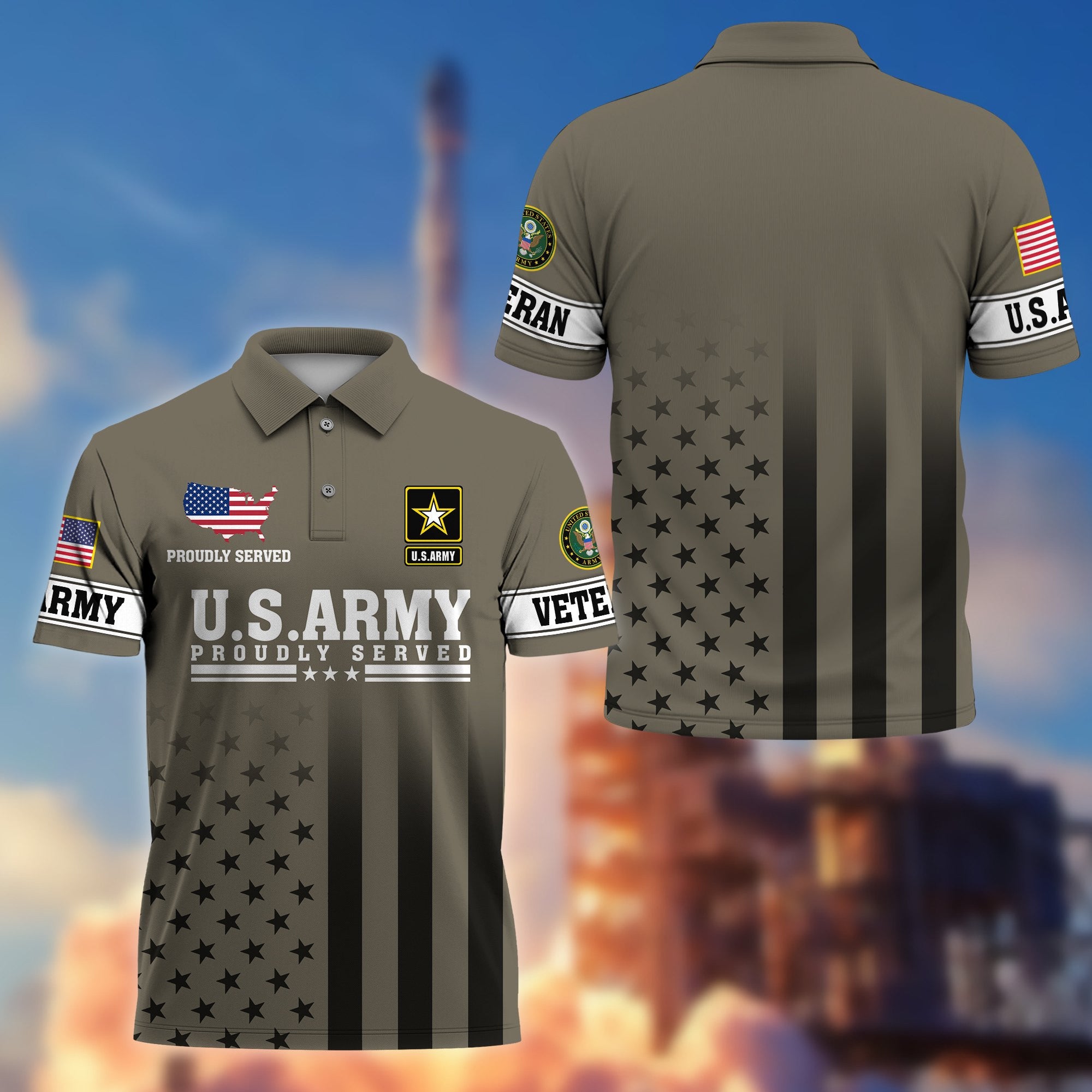 Premium US Veterans Polo Shirt BPVC110202, Gifts For US Veterans, Gifts On Father's Day, Independence Day, Armed Forces Day, Veterans Day.