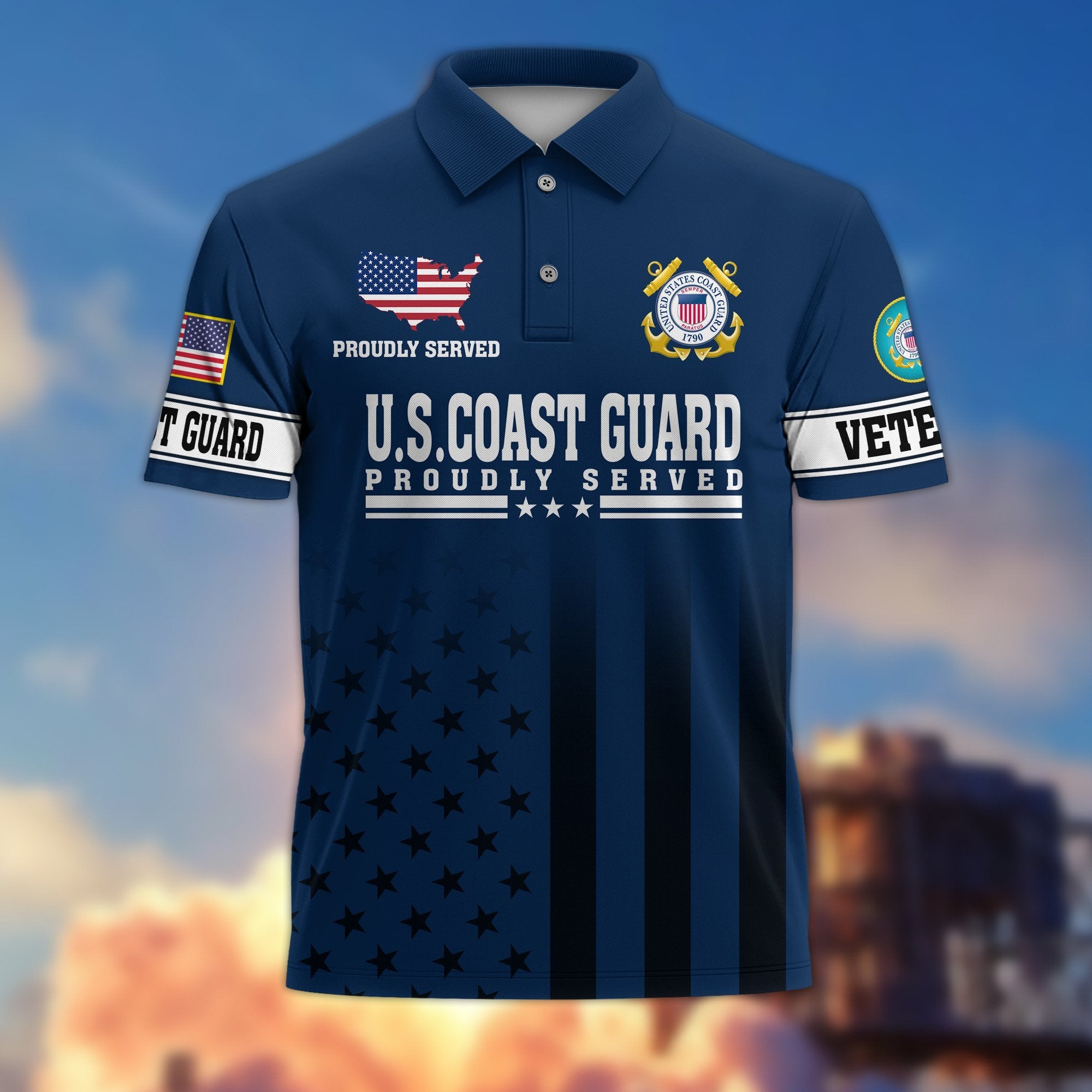 Premium US Veterans Polo Shirt BPVC110202, Gifts For US Veterans, Gifts On Father's Day, Independence Day, Armed Forces Day, Veterans Day.