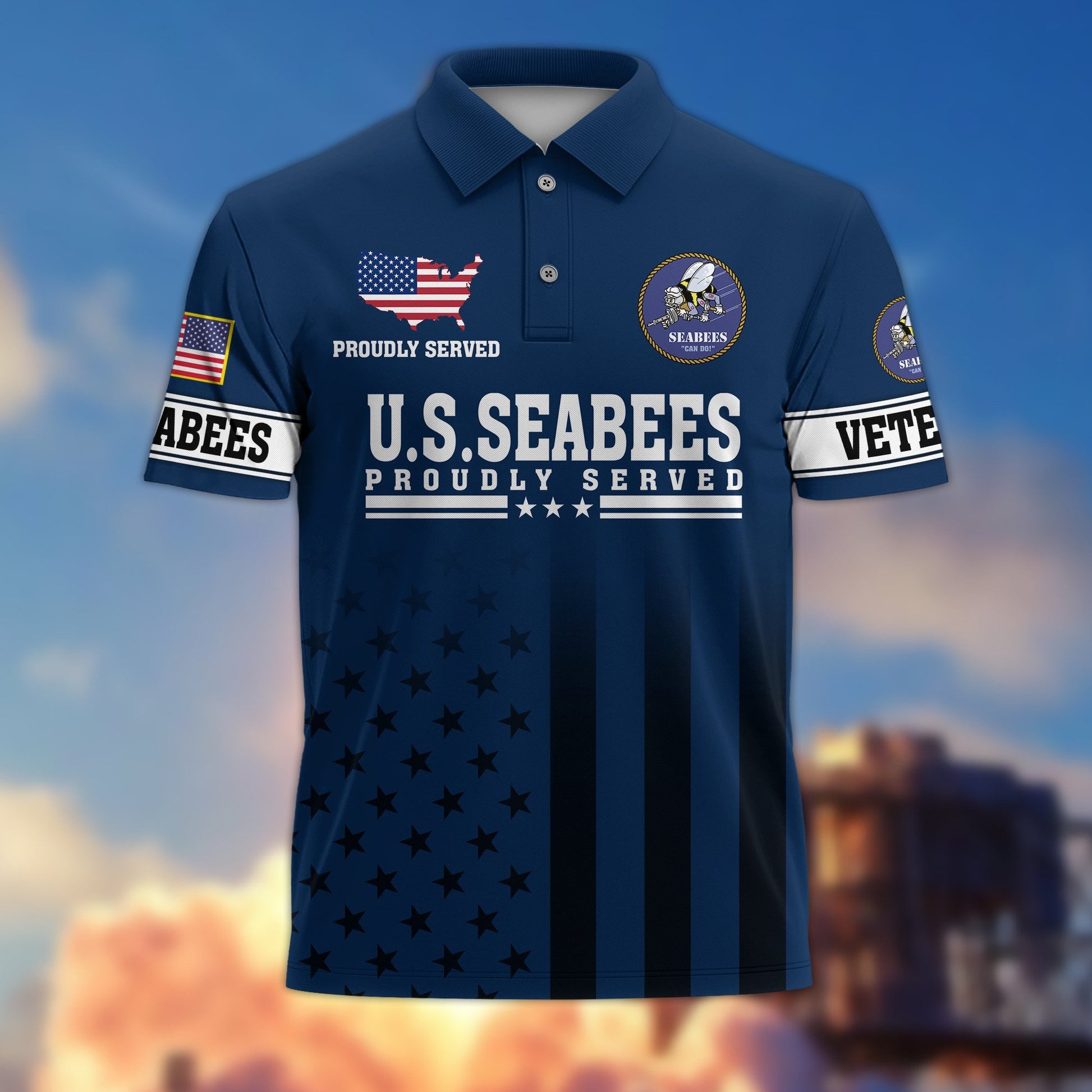 Premium US Veterans Polo Shirt BPVC110202, Gifts For US Veterans, Gifts On Father's Day, Independence Day, Armed Forces Day, Veterans Day.