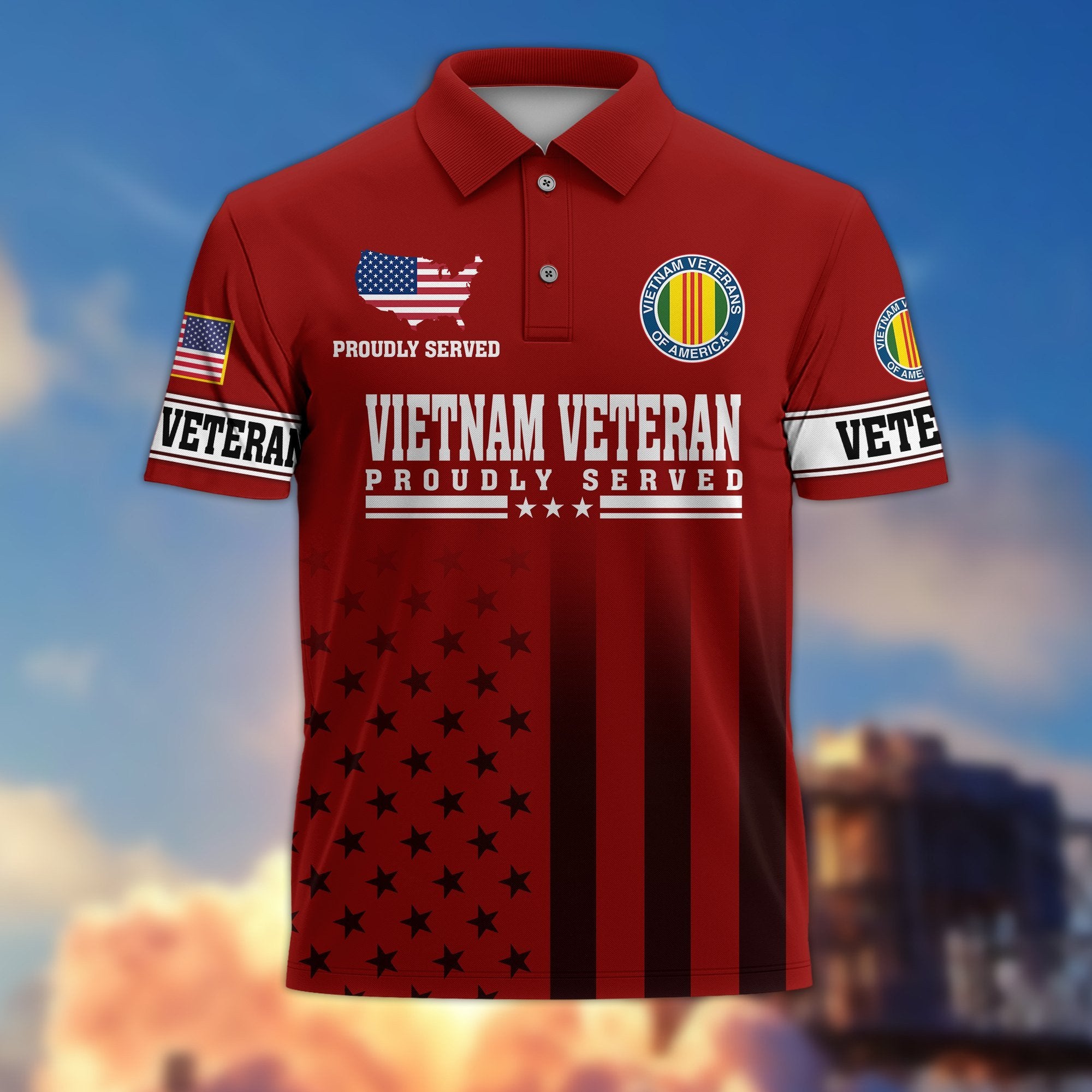Premium US Veterans Polo Shirt BPVC110202, Gifts For US Veterans, Gifts On Father's Day, Independence Day, Armed Forces Day, Veterans Day.