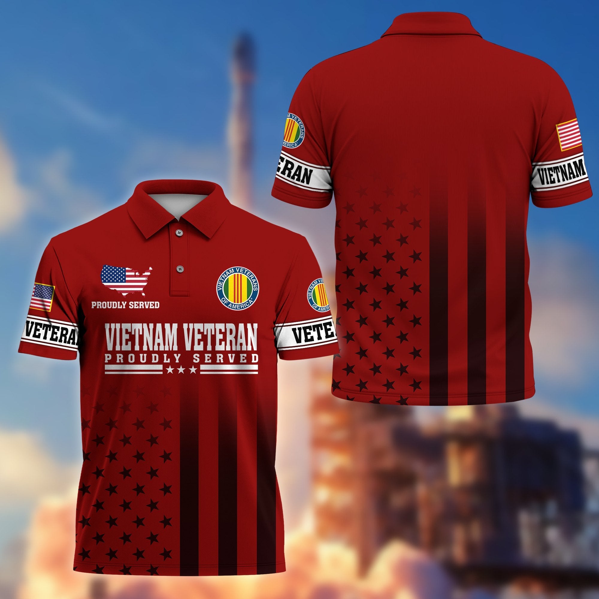Premium US Veterans Polo Shirt BPVC110202, Gifts For US Veterans, Gifts On Father's Day, Independence Day, Armed Forces Day, Veterans Day.