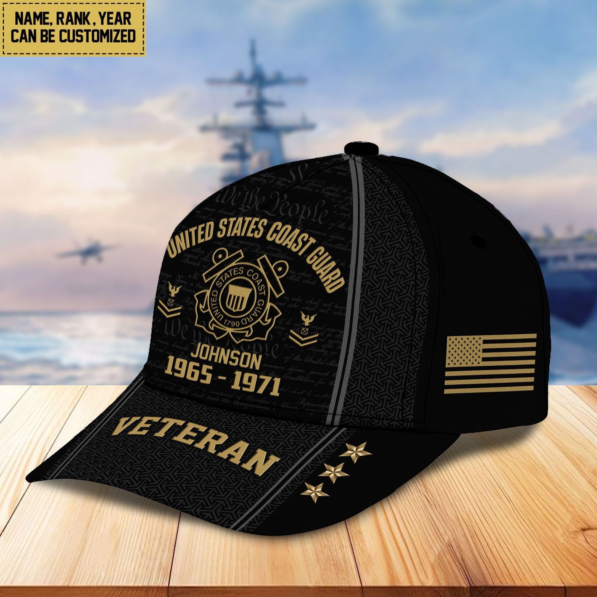 USCG Custom Cap VPVC005705, Gifts For Coast Guard Veteran, Best Gifts On Father's Day, Armed Forces Day, Independence Day, Veterans Day.