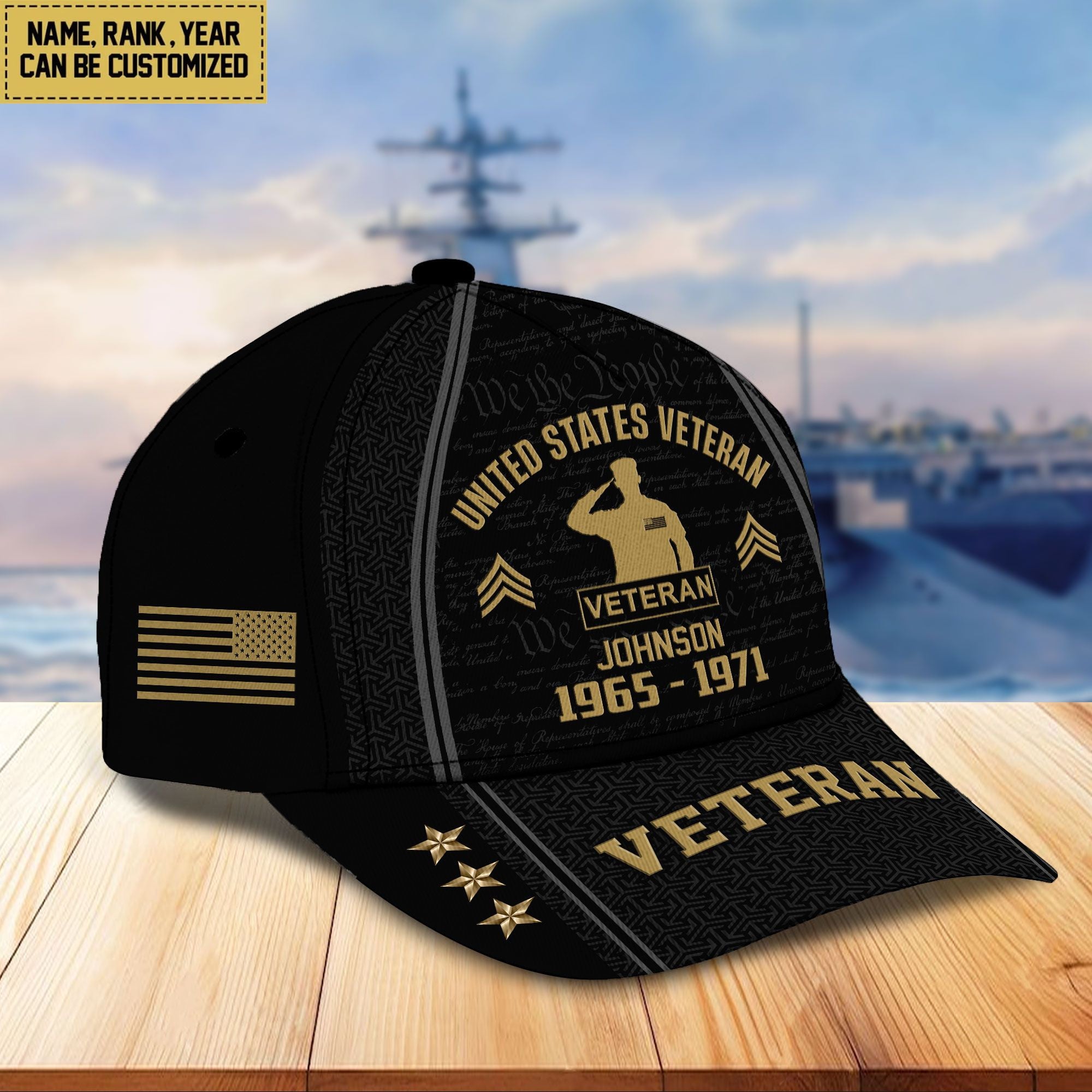 US Veteran Custom Cap VPVC005707, Gifts For US Veteran, Best Gifts On Father's Day, Armed Forces Day, Independence Day, Veterans Day.