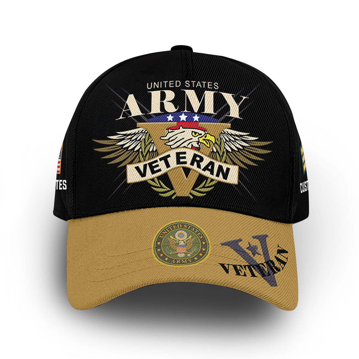 Premium Custom US Army Cap VPVC006001, Gifts For Army Veteran, Best Gifts On Father's Day, Armed Forces Day, Independence Day, Veterans Day.