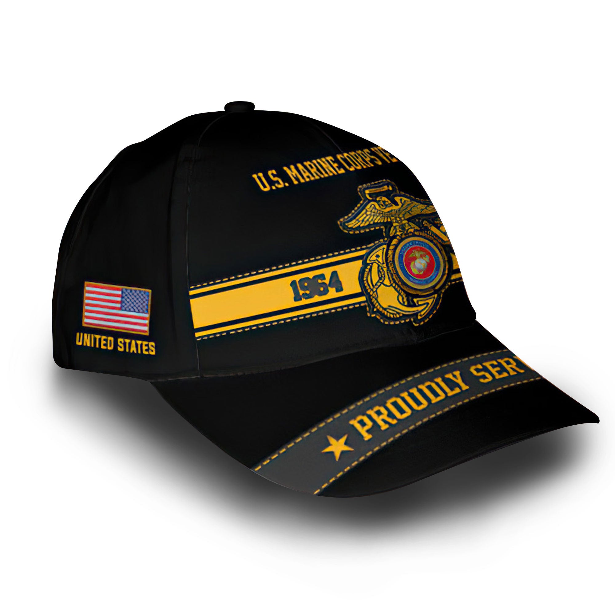 Premium USMC Veteran Custom Cap VPVC006103, Gifts For Marine Veteran, Best Gifts On Father's Day, Armed Force Day, Independence Day, Veterans Day.