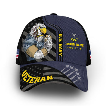 Premium Custom US Navy Cap VPVC006302, Gifts For Navy Veteran, Gifts For Dad, For Husband, Best Gifts On Father's Day, Armed Forces Day, Independence Day, Veterans Day.