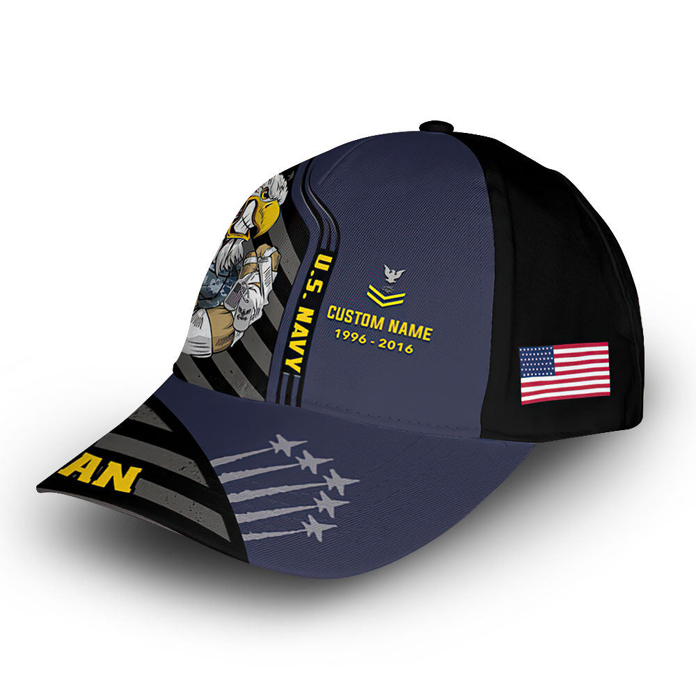 Premium Custom US Navy Cap VPVC006302, Gifts For Navy Veteran, Gifts For Dad, For Husband, Best Gifts On Father's Day, Armed Forces Day, Independence Day, Veterans Day.