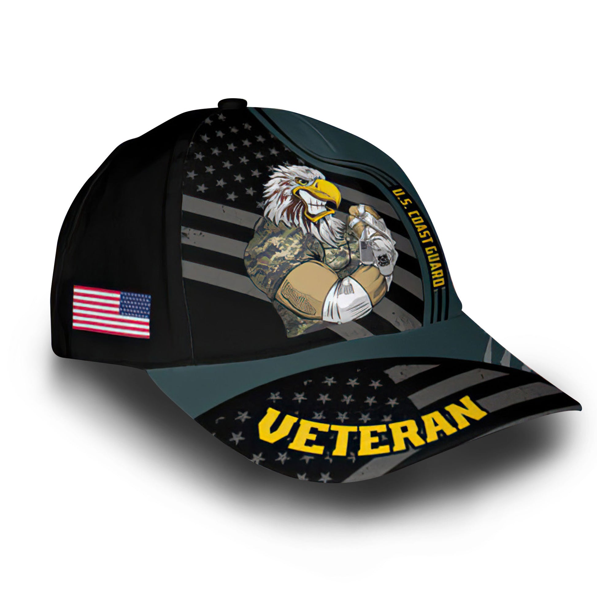 Premium Custom USCG Cap VPVC006305, Gifts For Coast Guard Veteran, Gifts For Dad, For Husband, Best Gifts On Father's Day, Armed Forces Day, Independence Day, Veterans Day.