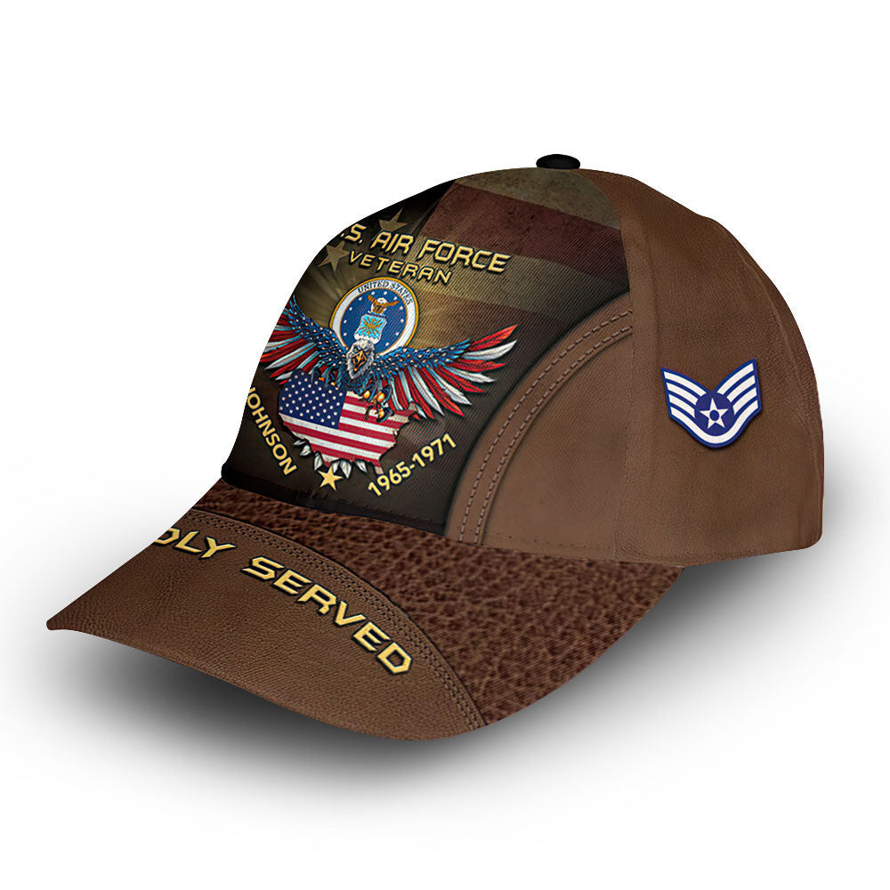 USAF Custom Cap VPVC006404, Gifts For Air Force Veteran, Best Gifts On Father's Day, Armed Forces Day, Independence Day, Veterans Day.