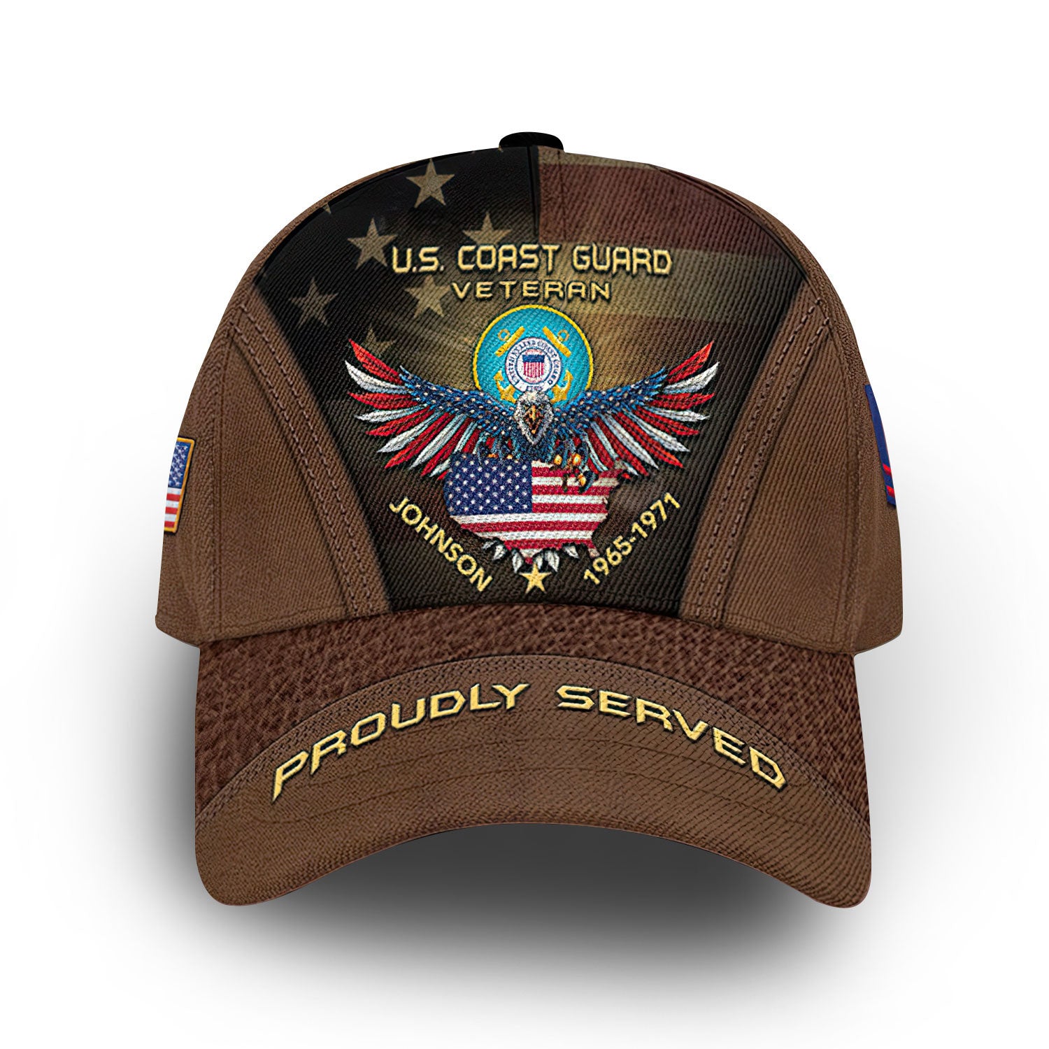 USCG Custom Cap VPVC006405, Gifts For Coast Guard Veteran, Best Gifts On Father's Day, Armed Forces Day, Independence Day, Veterans Day.